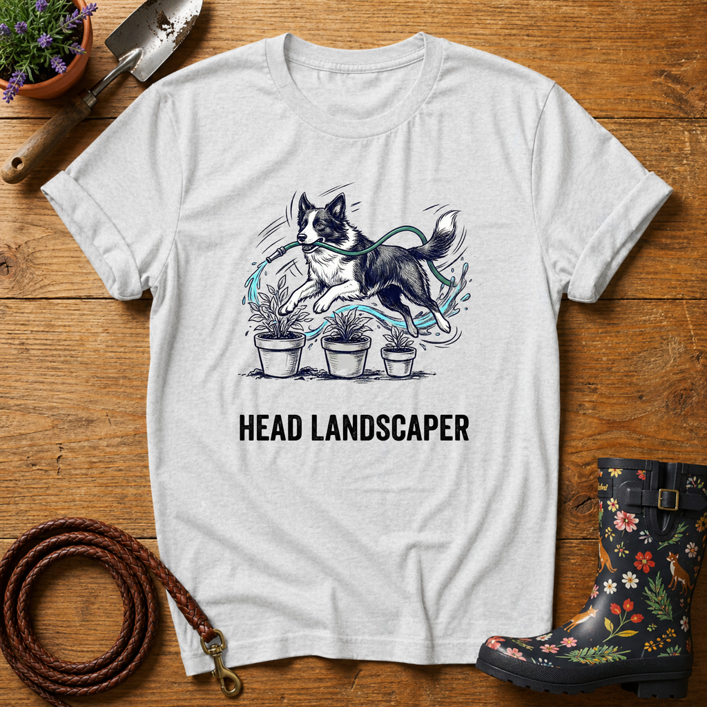 Collie Head Gardener T-shirt