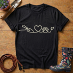 Trowel Heart Paw Vector T-shirt