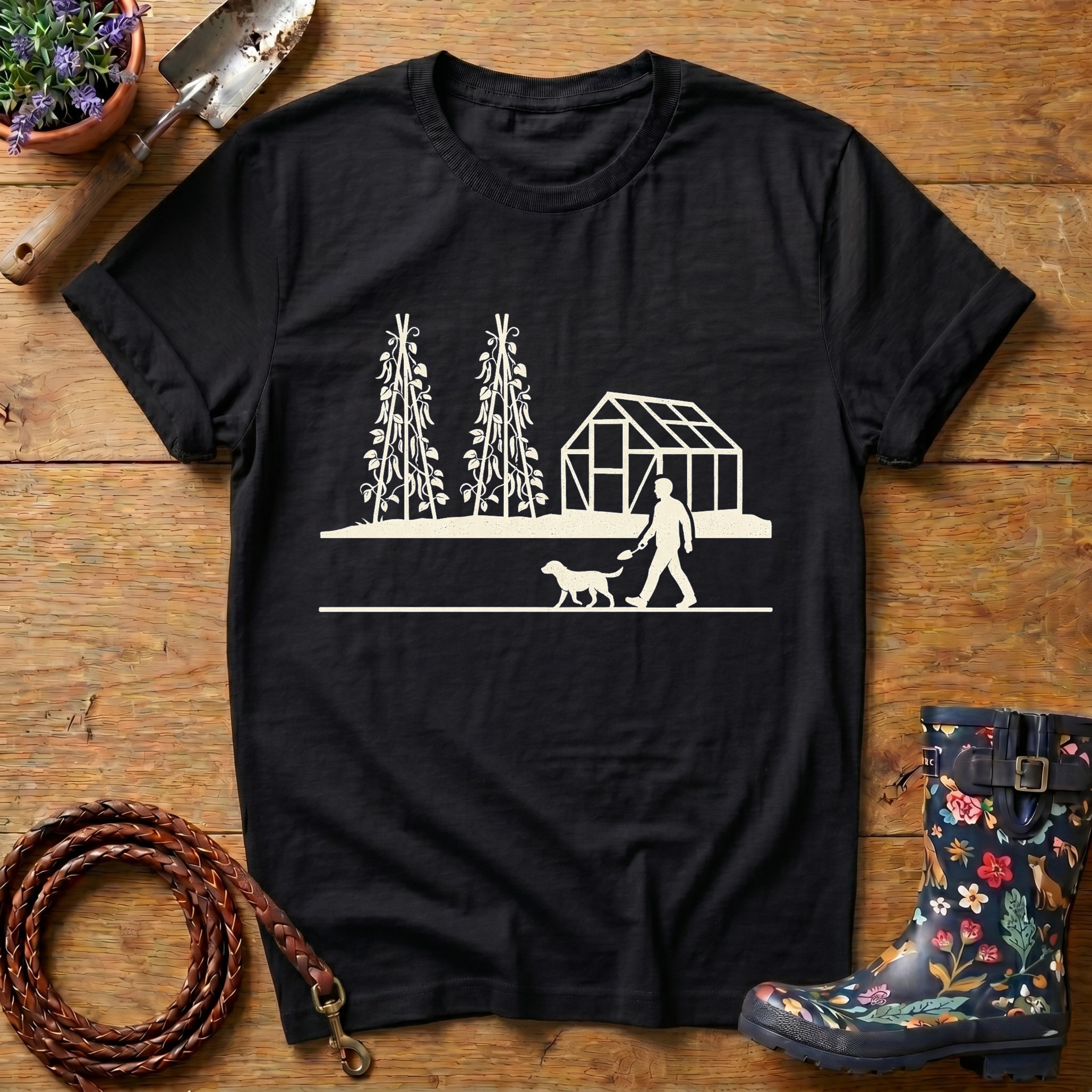 Walking to the greenhouse T-shirt