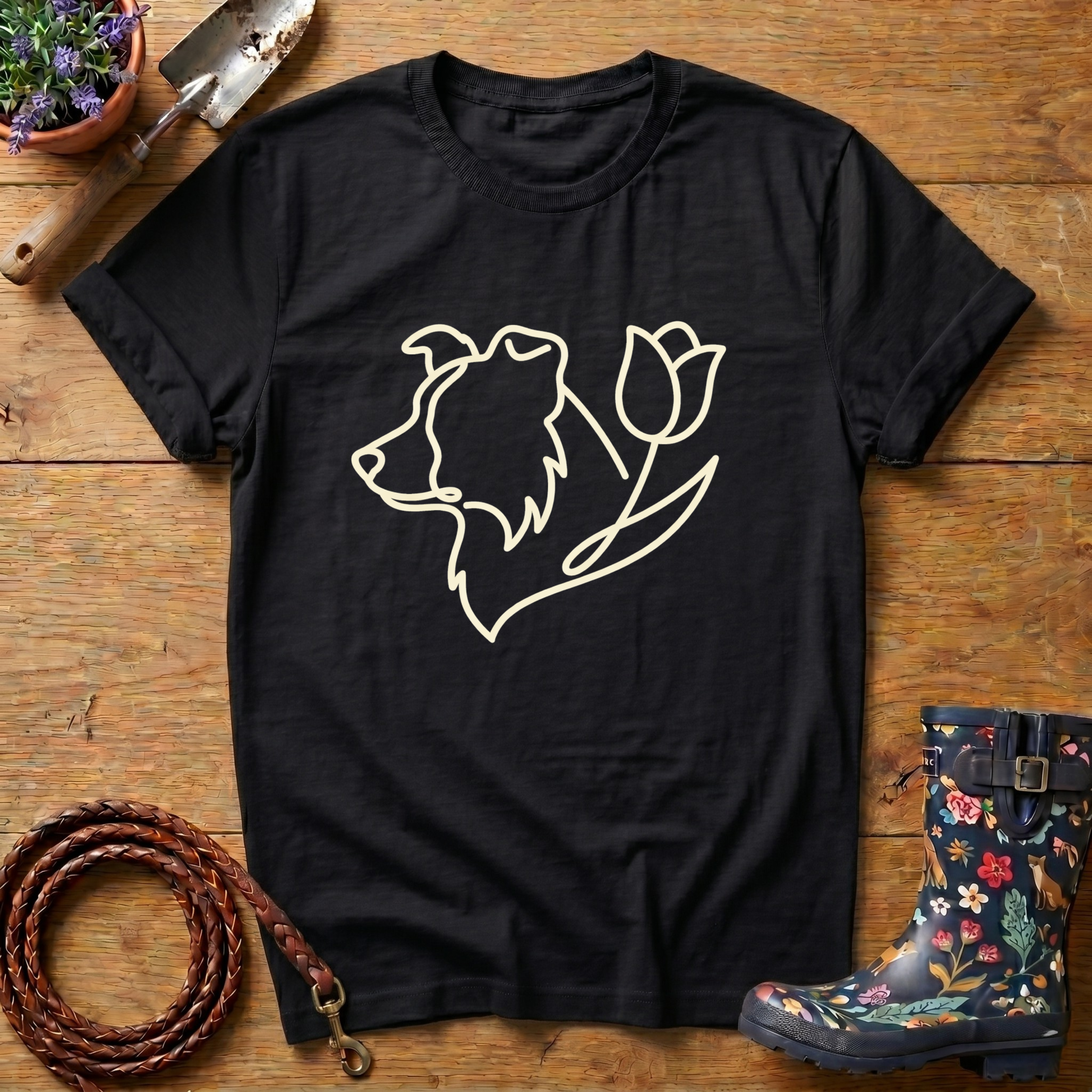 Boarder Collie Tulip T-shirt