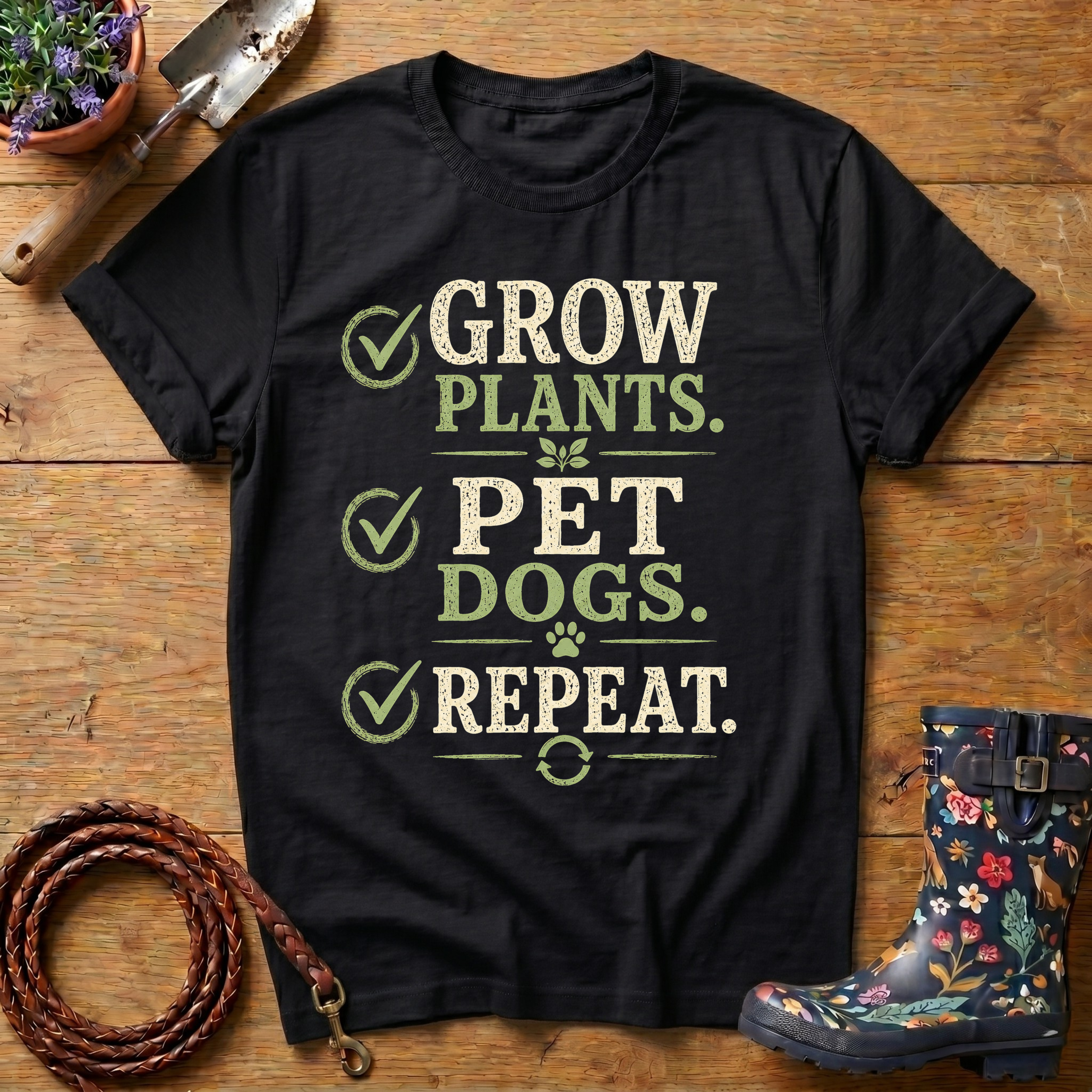 Grow Plants, Pet Dogs T-shirt