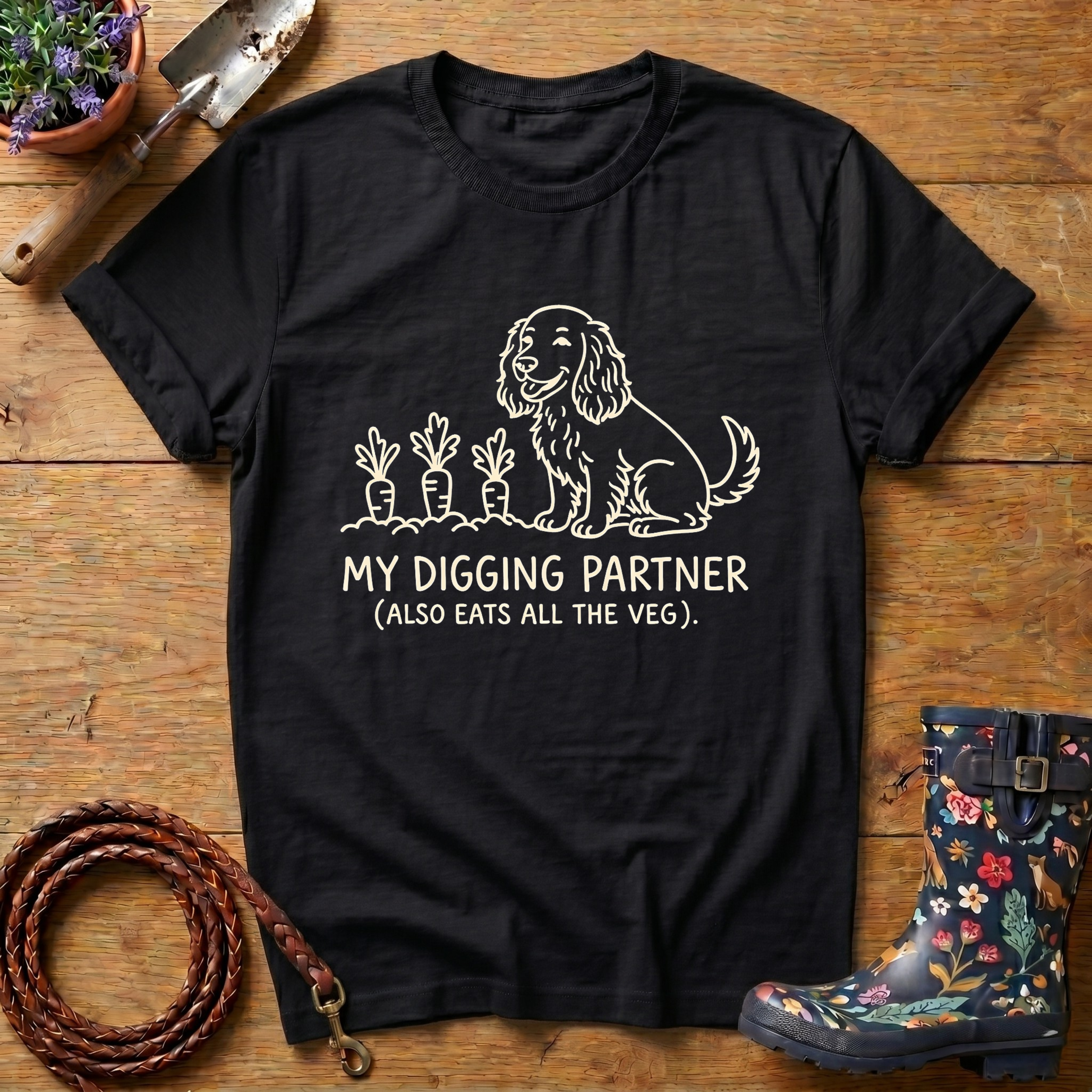 Spaniel 'Digging Partner' T-shirt