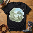 Labrador In The Garden Watercolour T-shirt