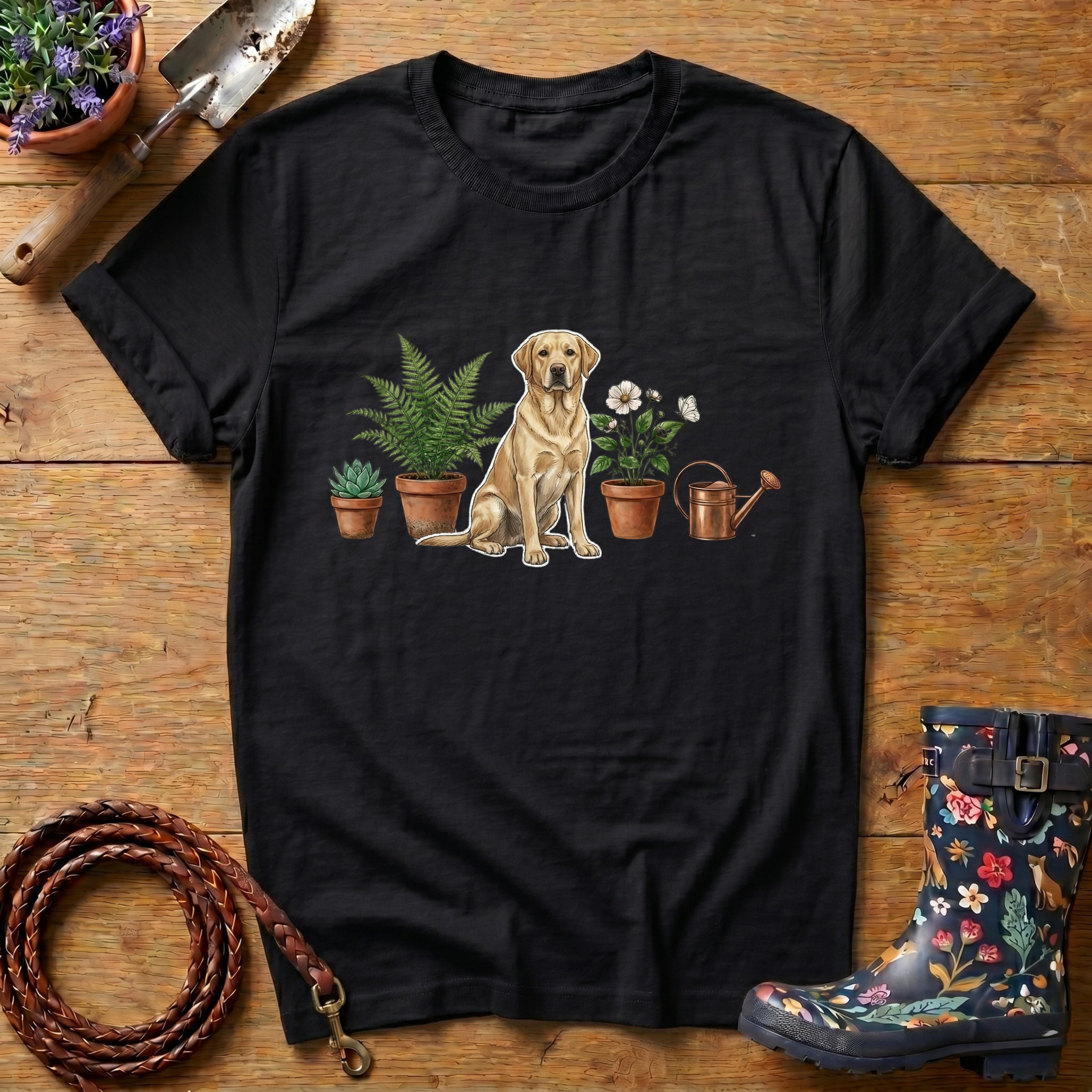 Labrador Pot Plants T-shirt