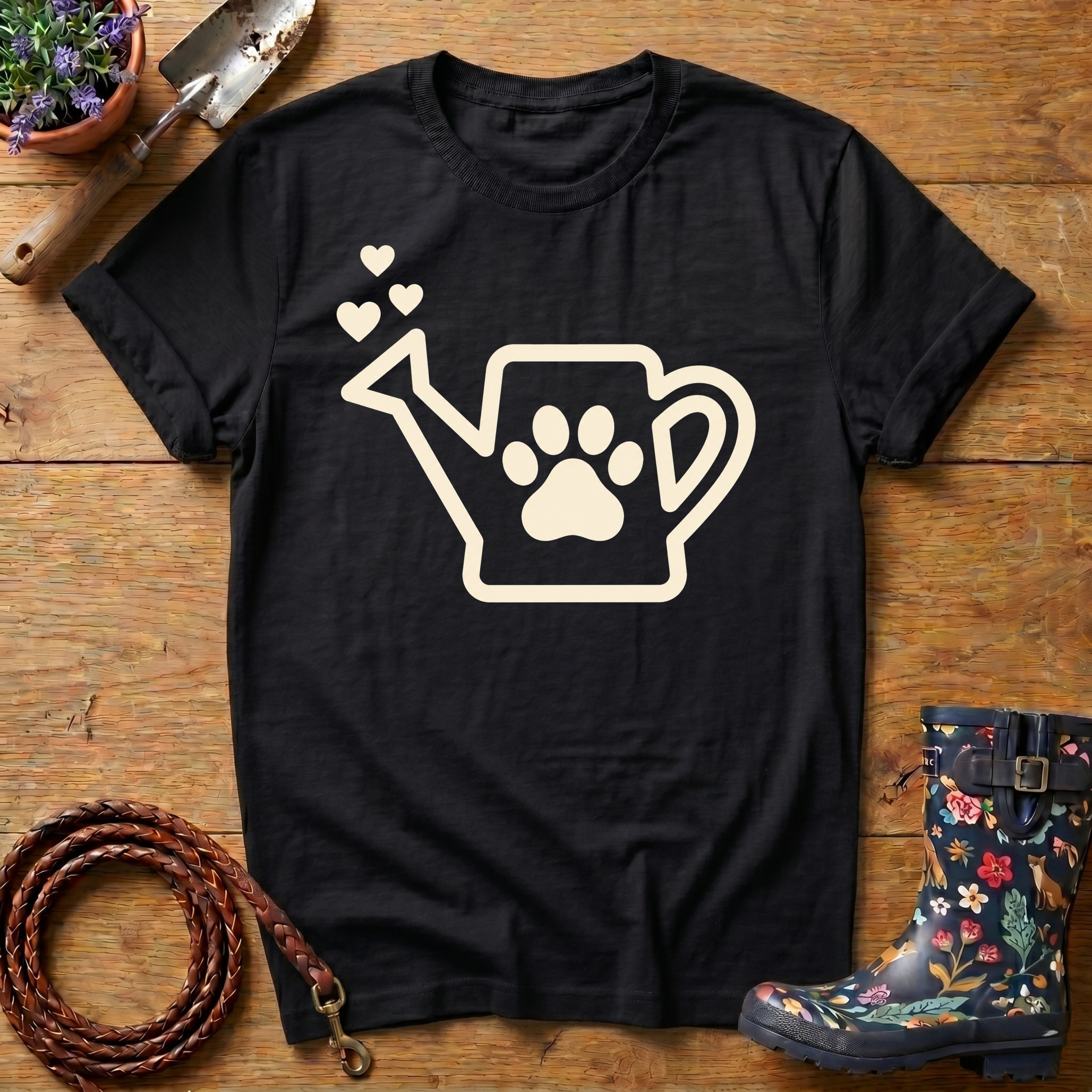 Paw Print Watering Can T-shirt