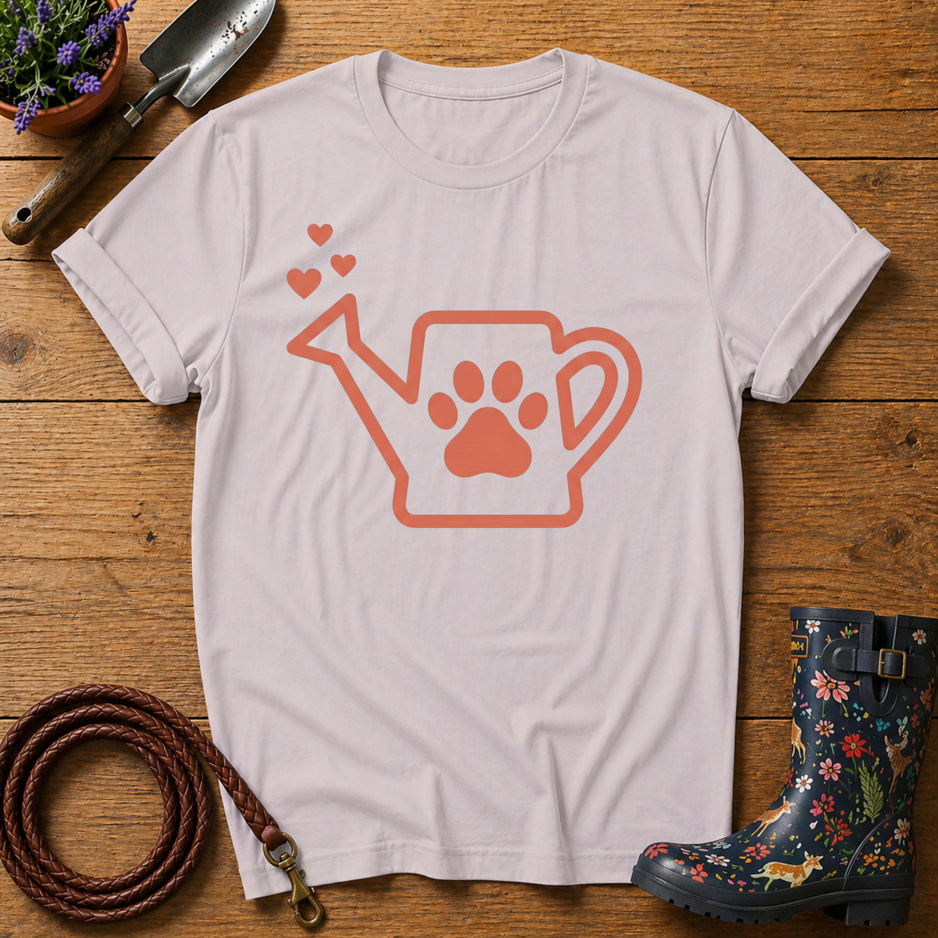 Paw Print Watering Can T-shirt