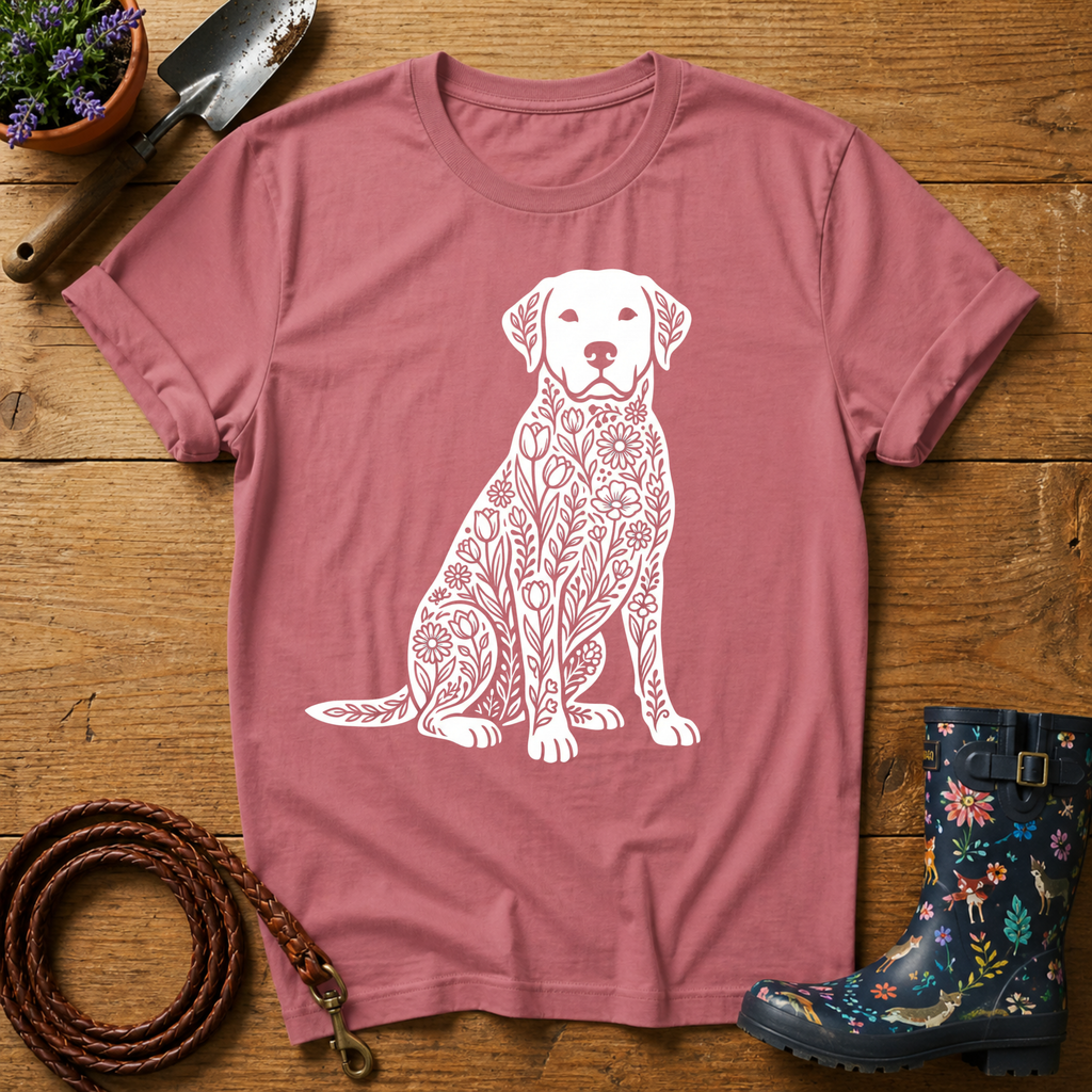 Labrador of Flowers T-shirt