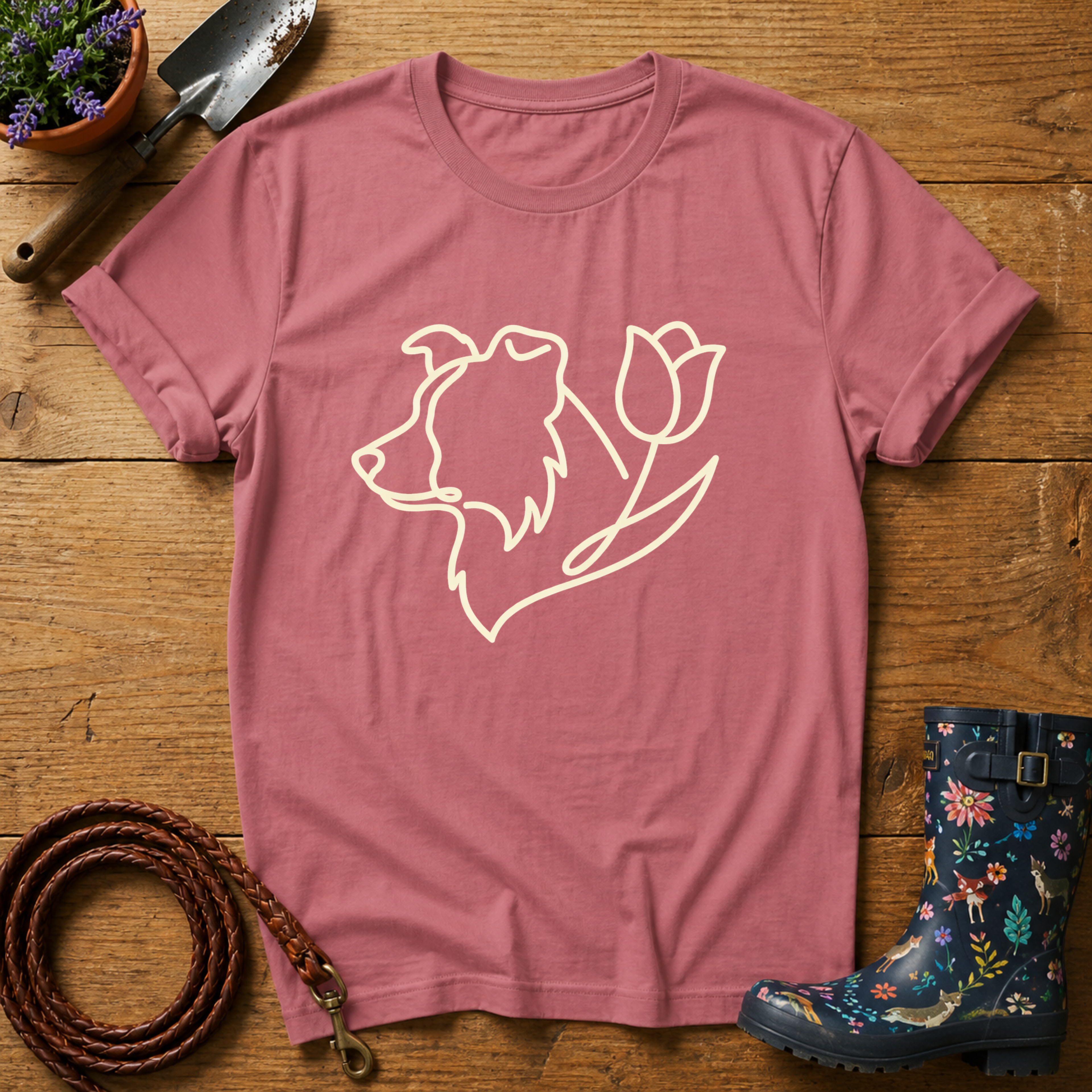 Boarder Collie Tulip T-shirt