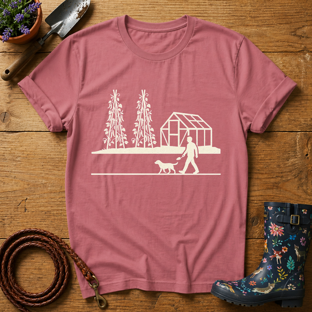 Walking to the greenhouse T-shirt