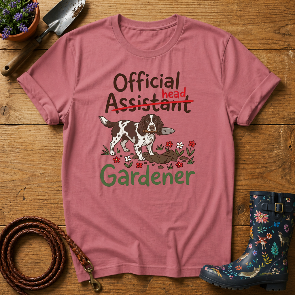 Spaniel Official Head Gardener T-shirt