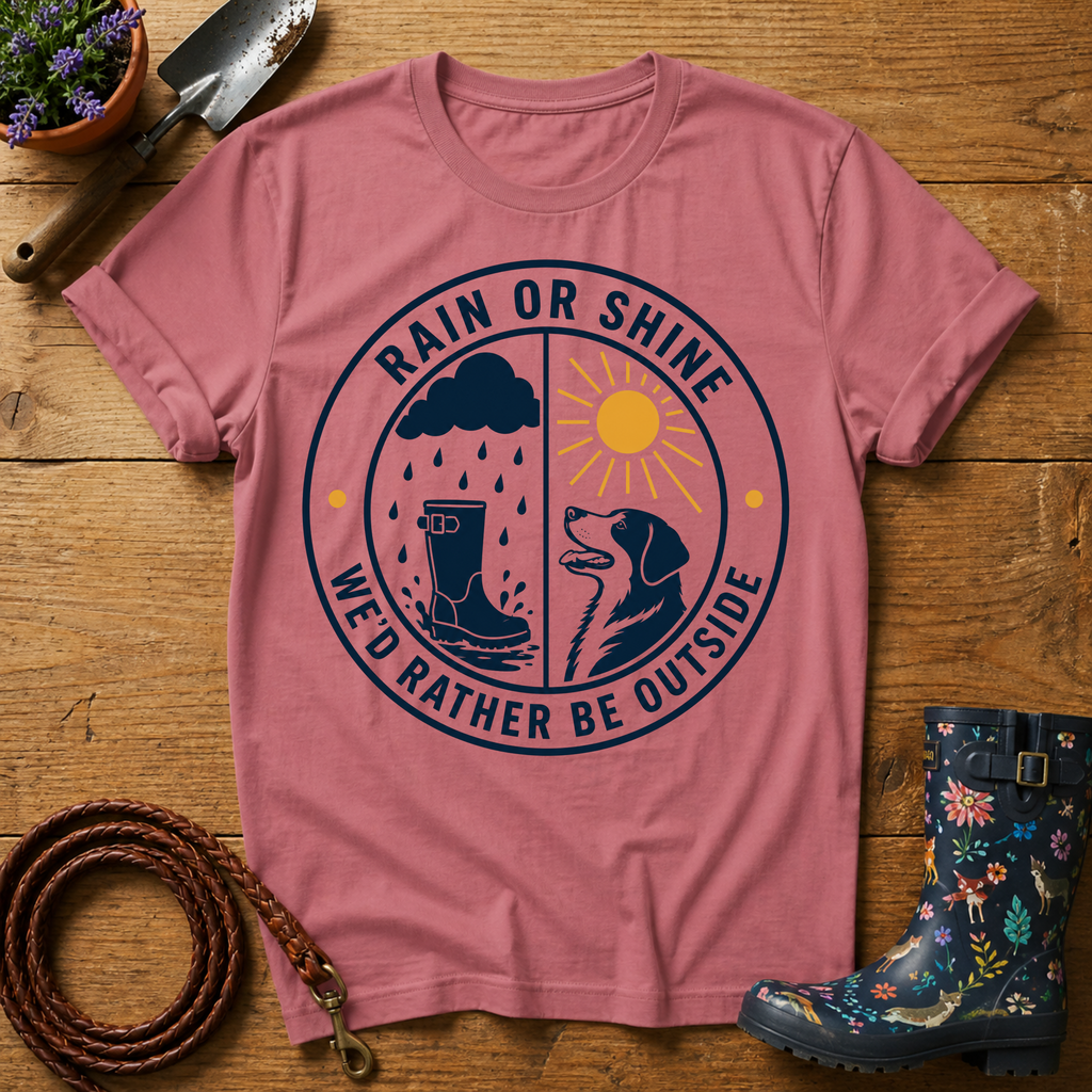 Rain or Shine We'd Rather Be Outside T-shirt