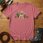 Cockapoo with Potted Plants T-shirt