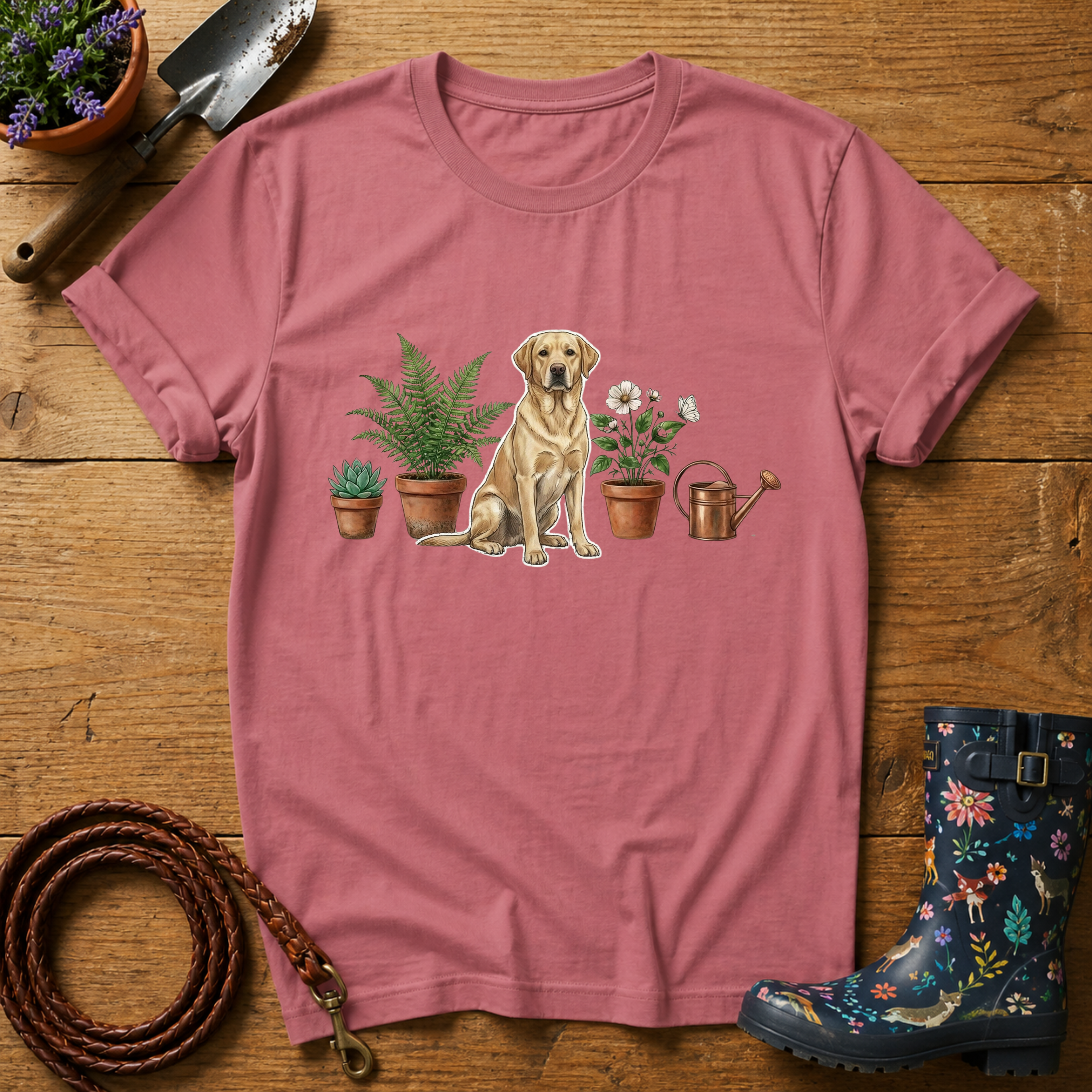 Labrador Pot Plants T-shirt