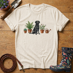 Black Lab  & Potted Plants T-shirts
