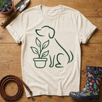 Simple Dog & Plant T-shirt