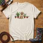 Cockapoo with Potted Plants T-shirt