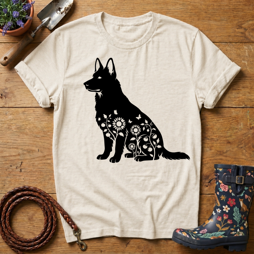GSD Sunflowers & Butterfly T-shirt