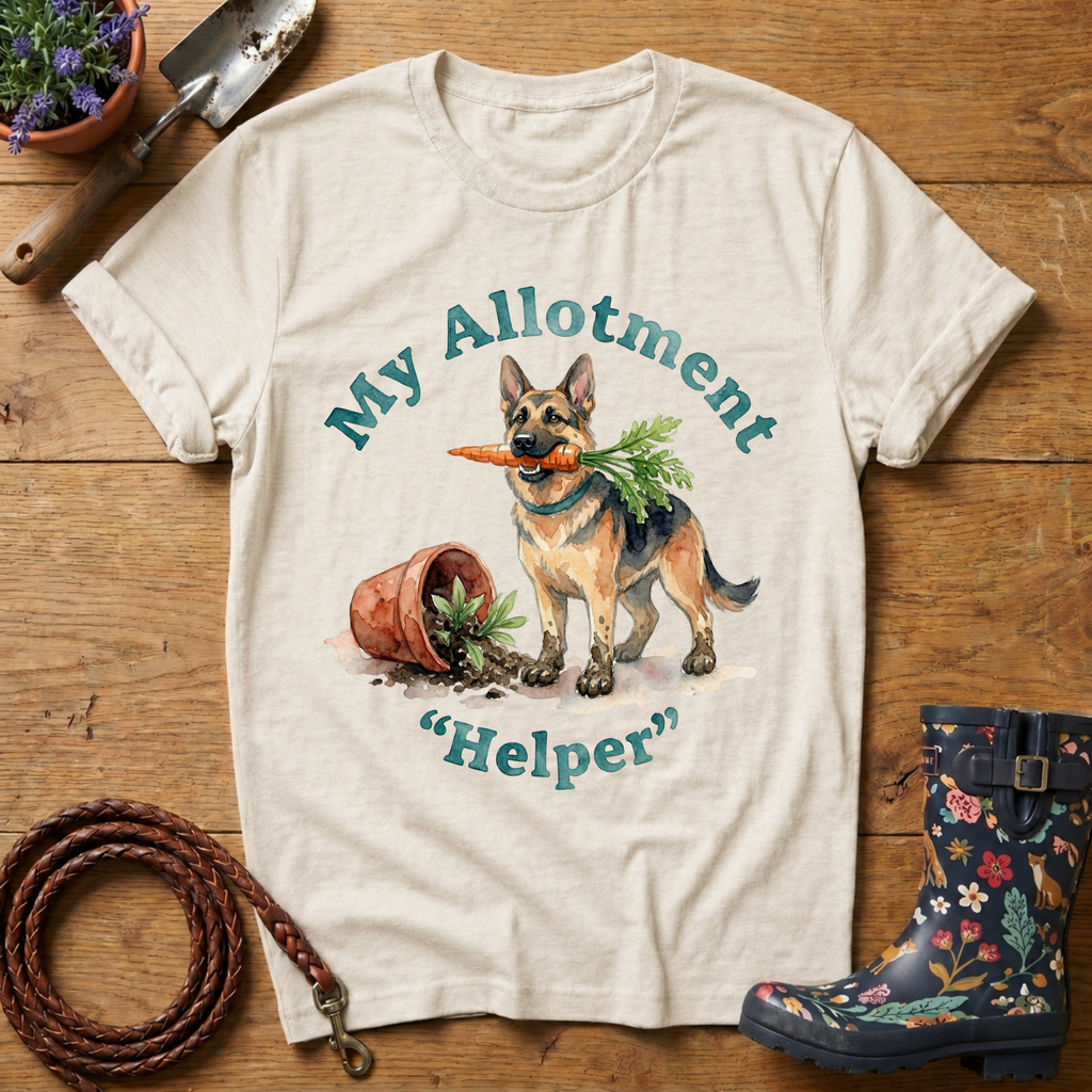 GSD My Allotment Helper Watercolour T-shirt