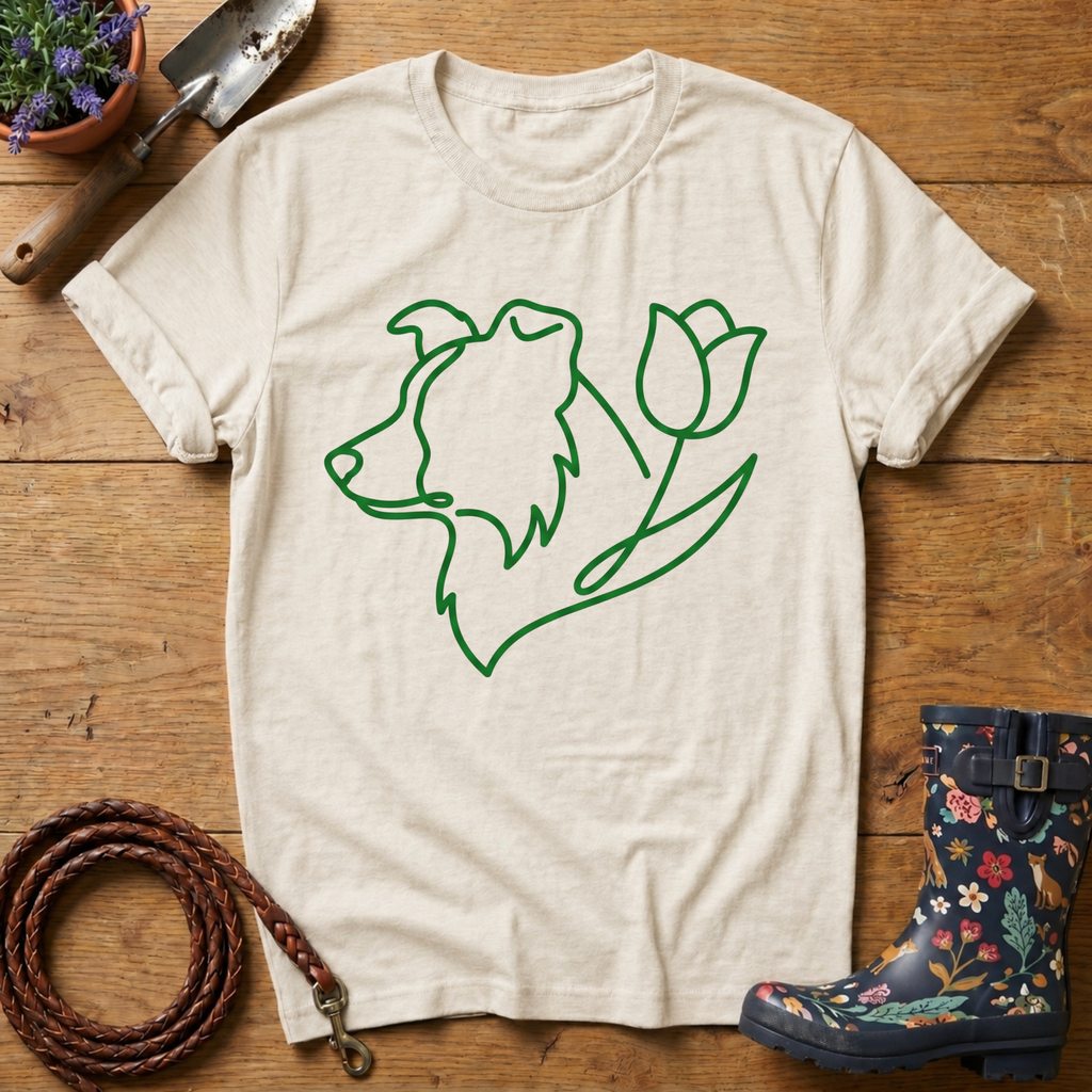 Boarder Collie Tulip T-shirt