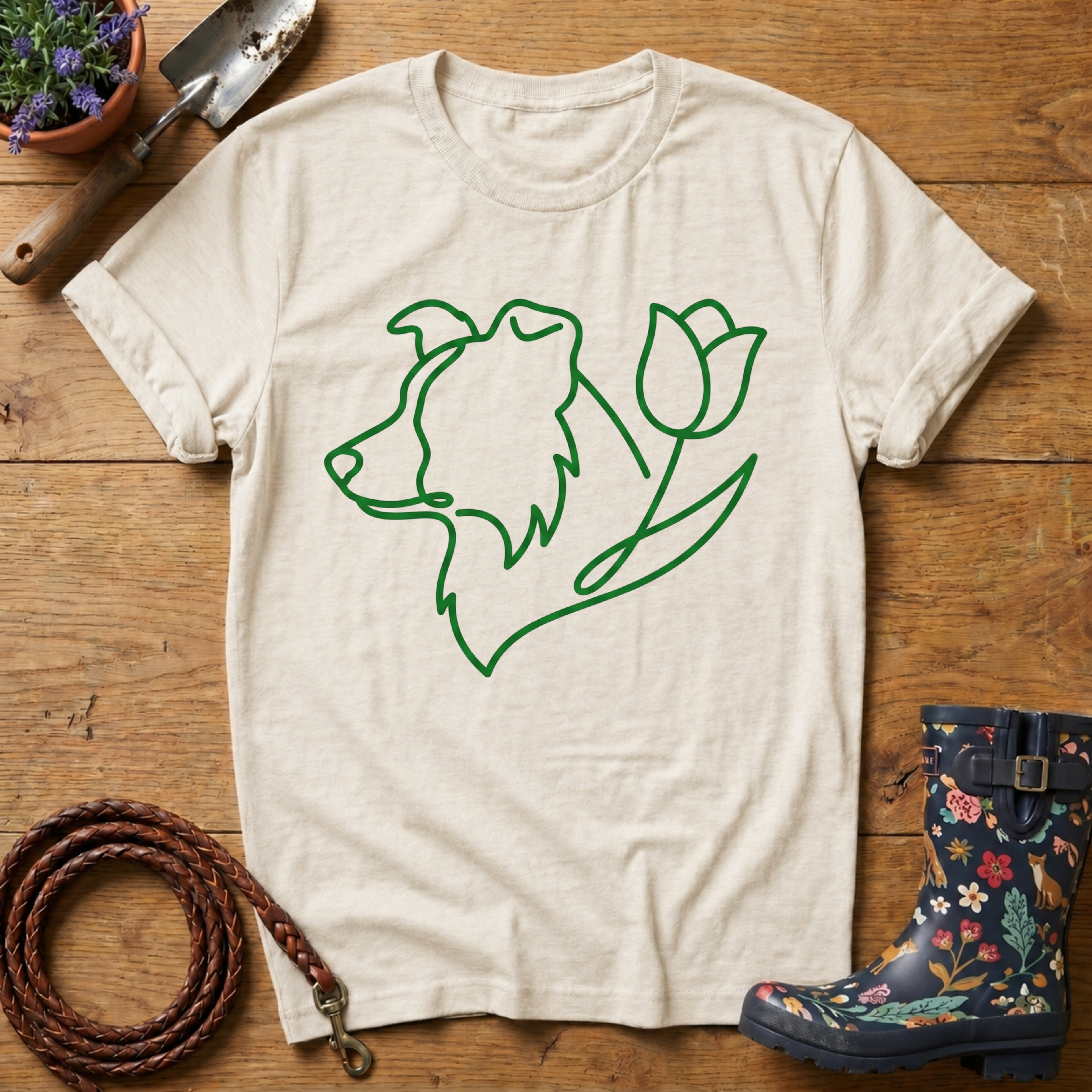 Boarder Collie Tulip T-shirt