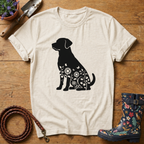Labrador Sunflowers & Butterflies T-shirt