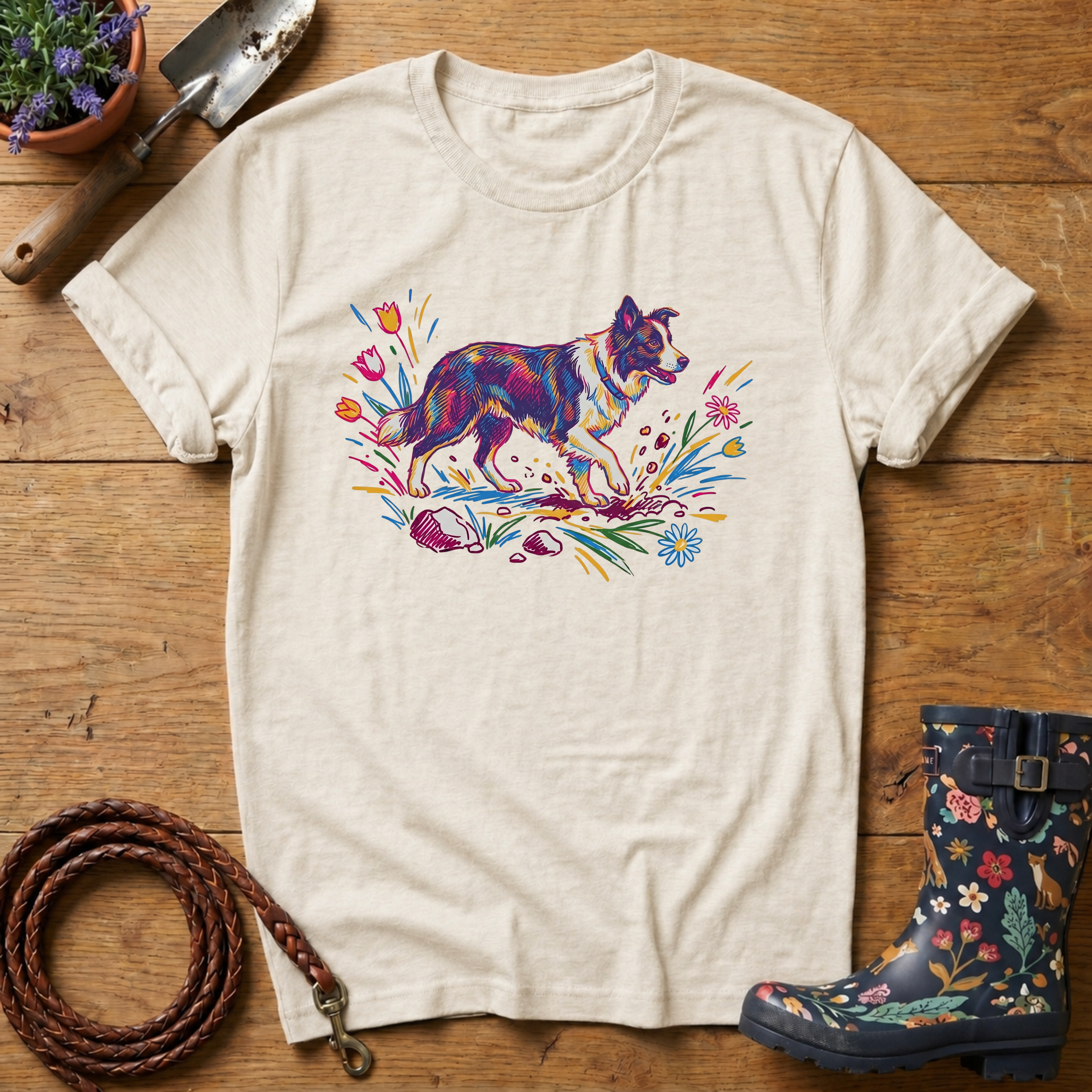 Border Collie Colour Pop T-shirt