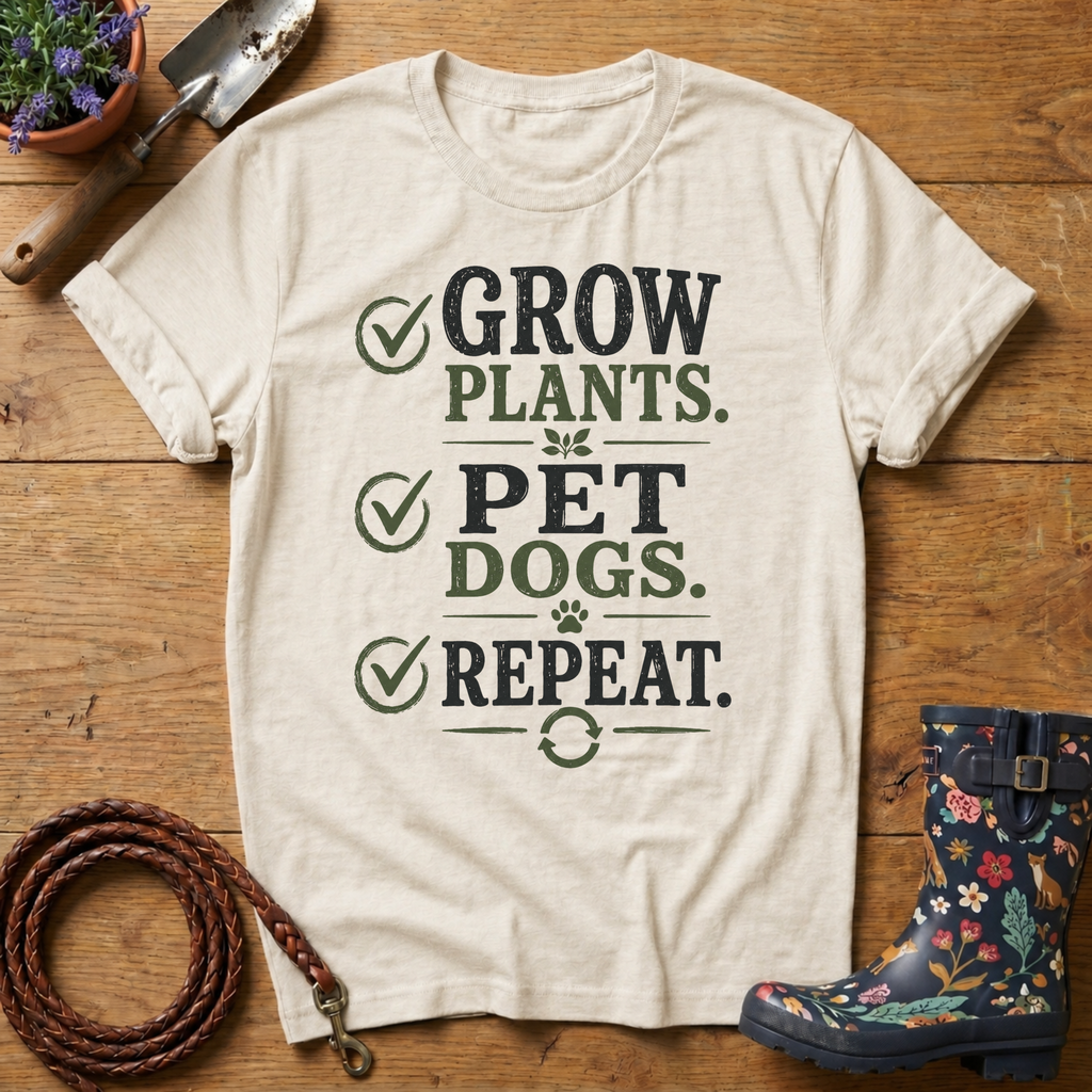 Grow Plants, Pet Dogs T-shirt