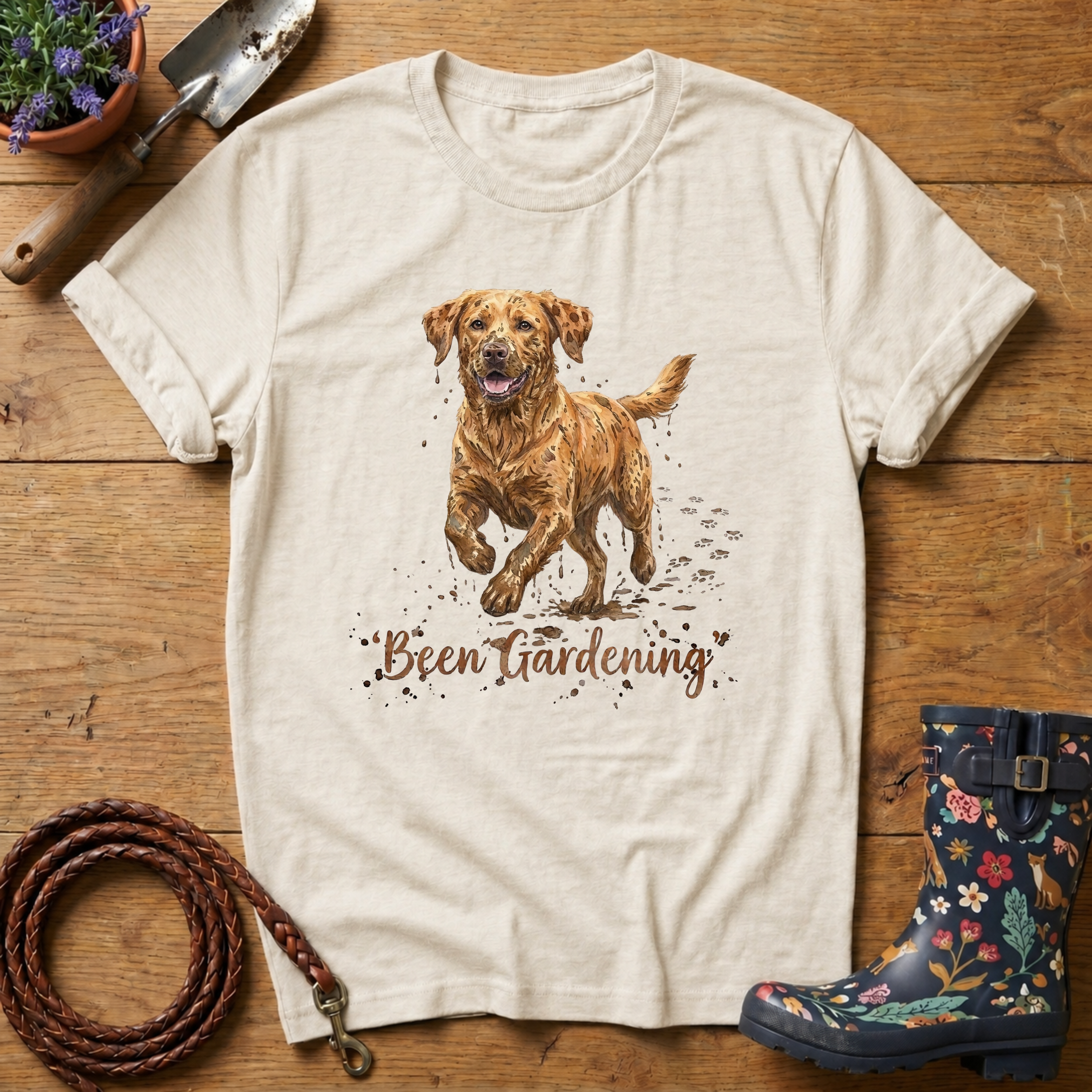 Golden Lab 'Been Gardening' T-shirt