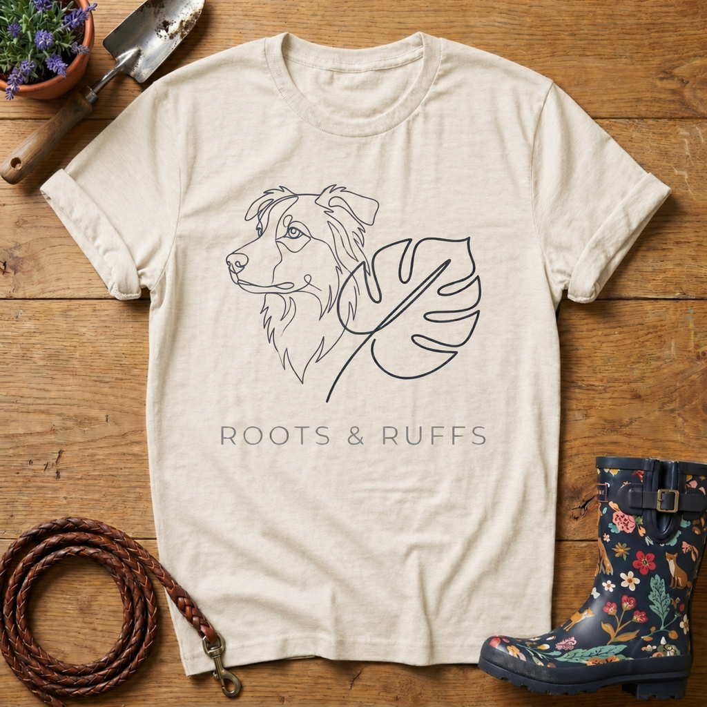 Boarder Collie Roots & Ruffs T-shirt