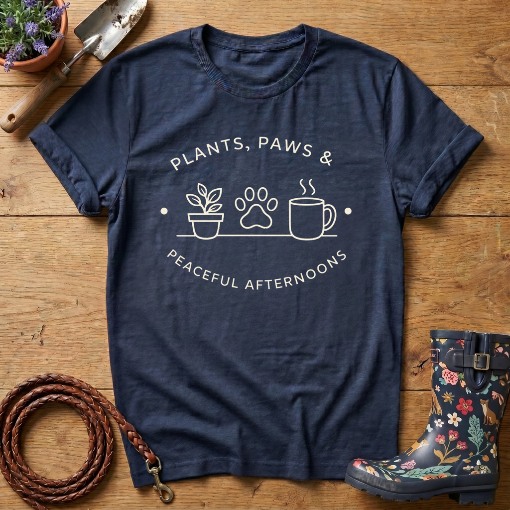 Plants, Paws & Peace T-shirt