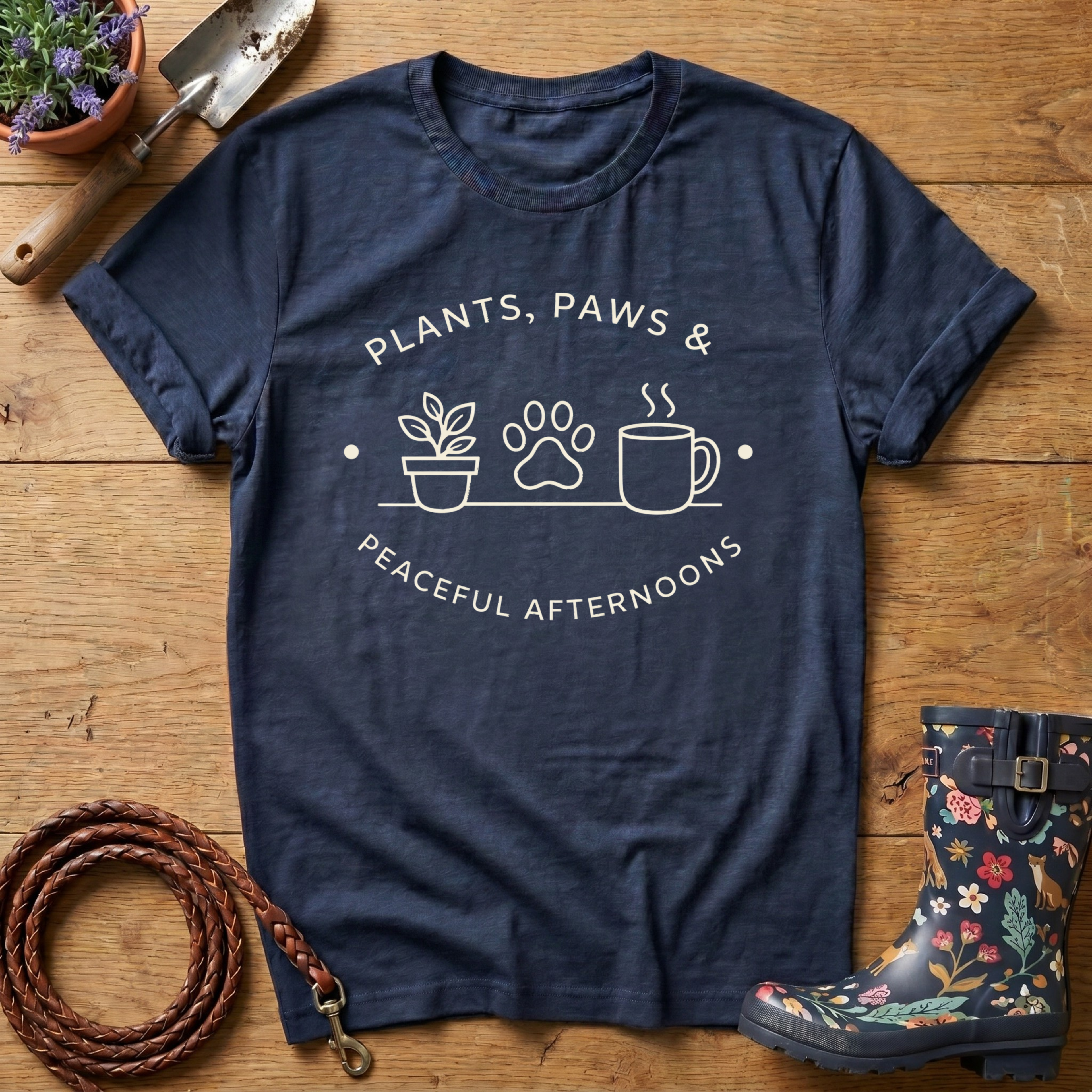 Plants, Paws & Peace T-shirt
