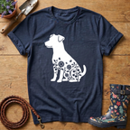 Jack Russel Sunflowers & Butterflies T-shirt