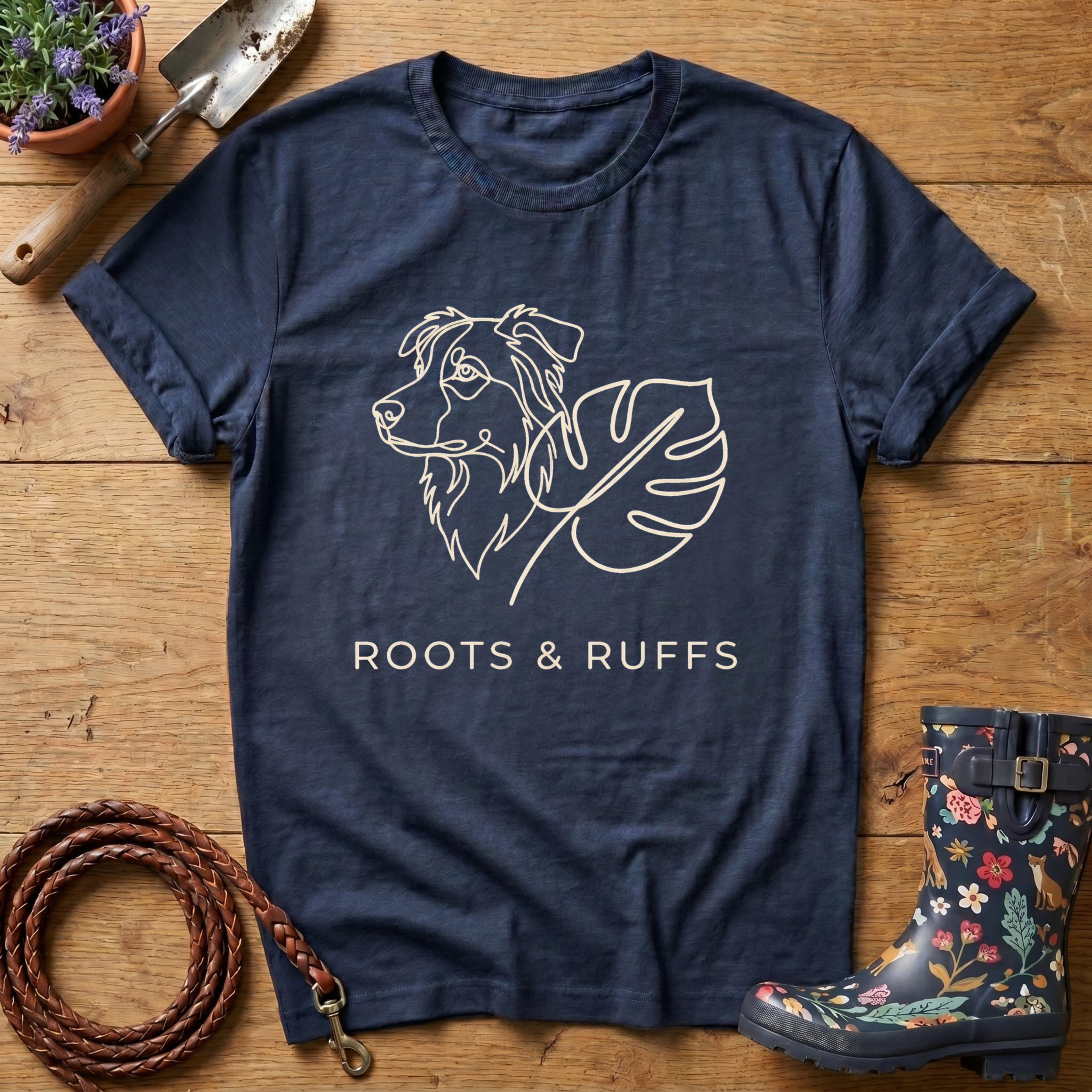 Boarder Collie Roots & Ruffs T-shirt