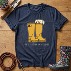 Life's Better In Wellies (yellow) T-shirt
