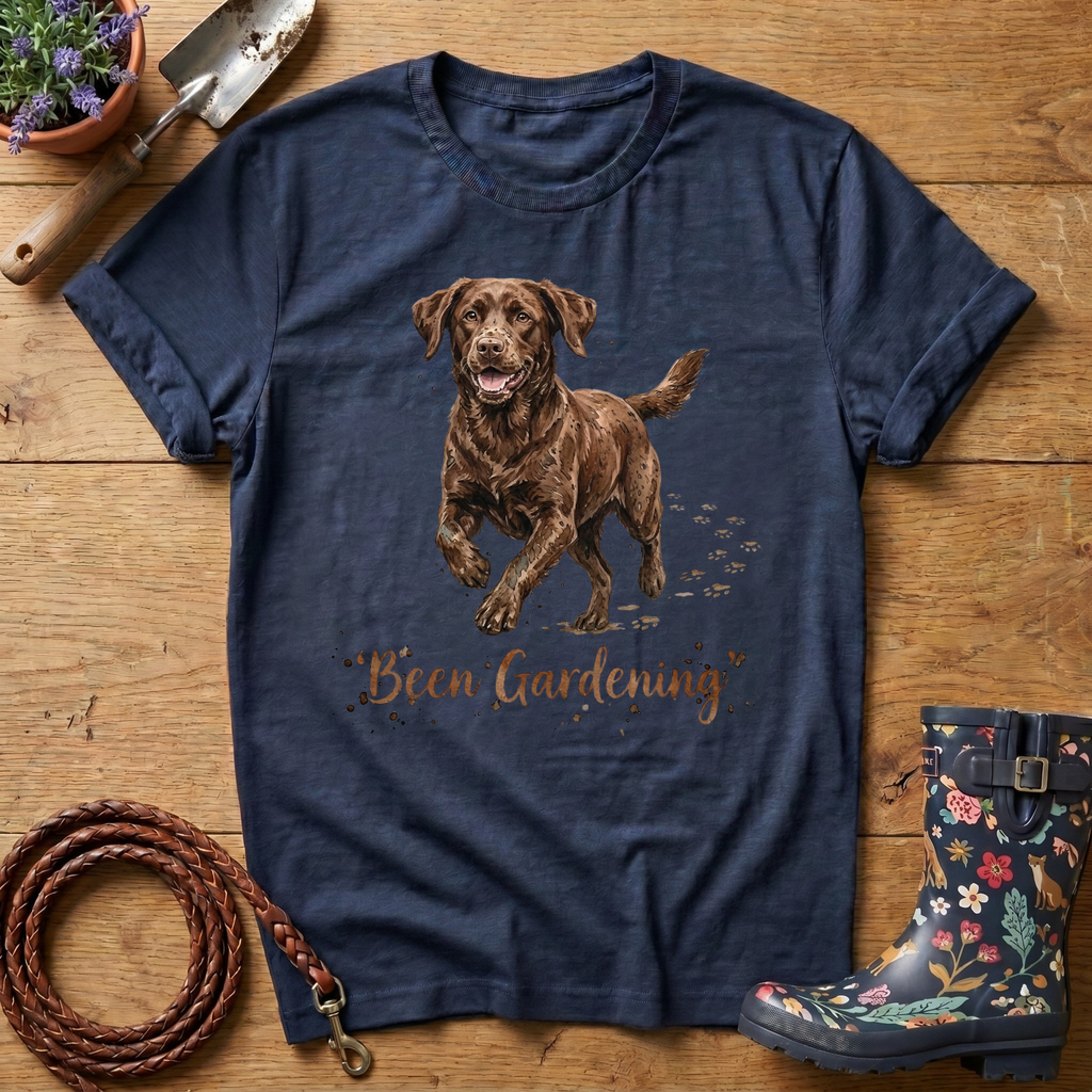 Chocolate Lab 'Been Gardening' T-shirt