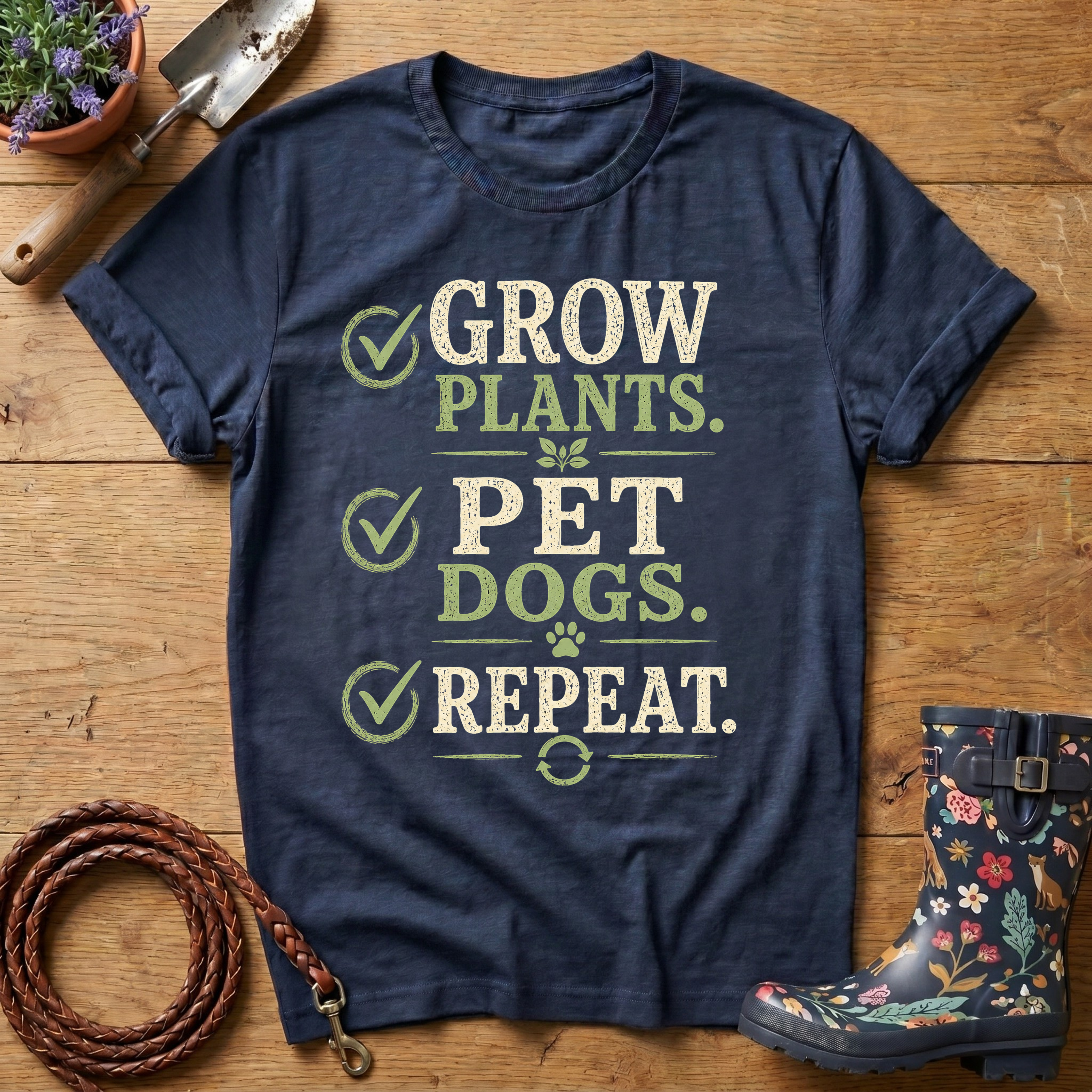 Grow Plants, Pet Dogs T-shirt