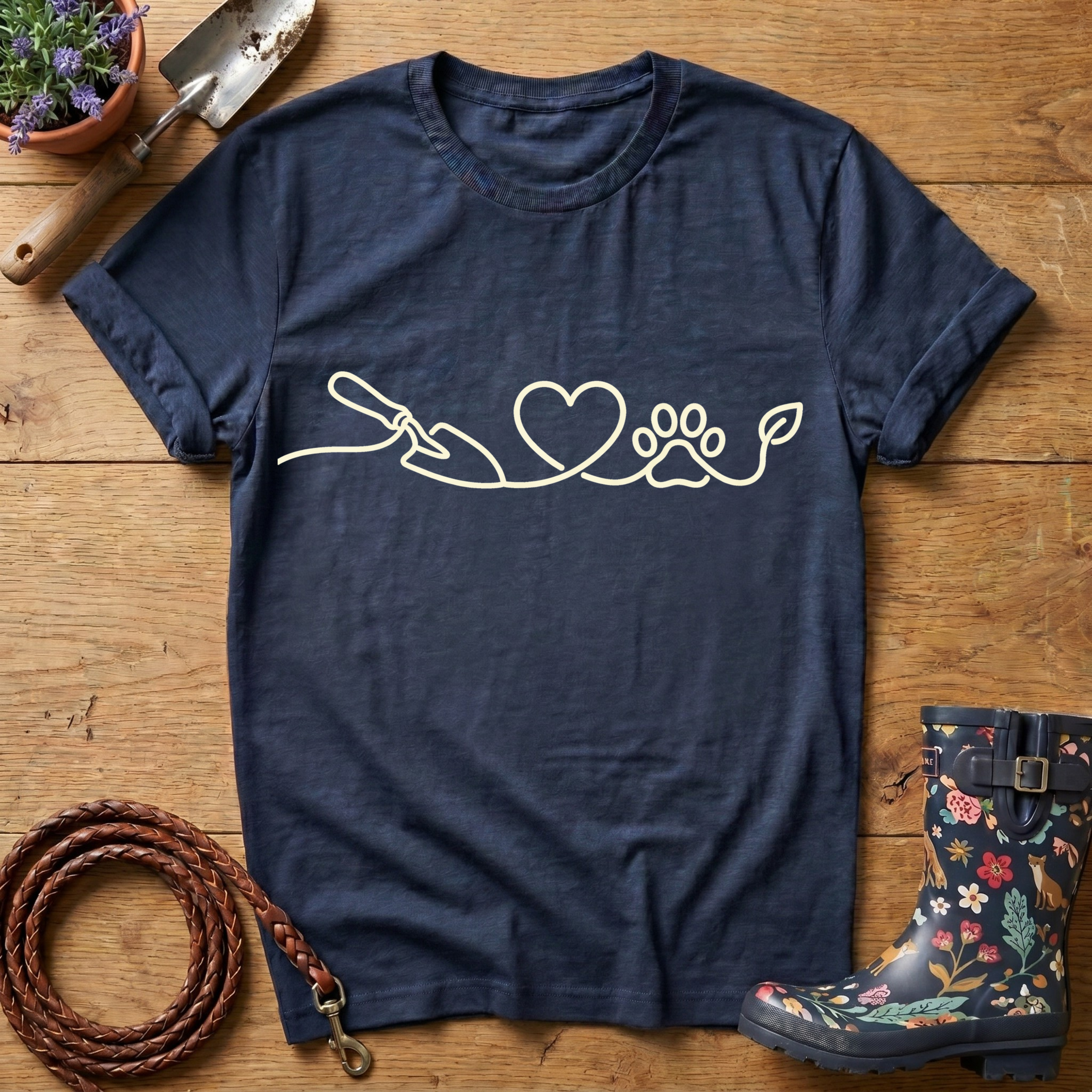 Trowel Heart Paw Vector T-shirt