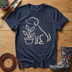Simple Dog & Plant T-shirt