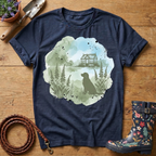 Labrador In The Garden Watercolour T-shirt