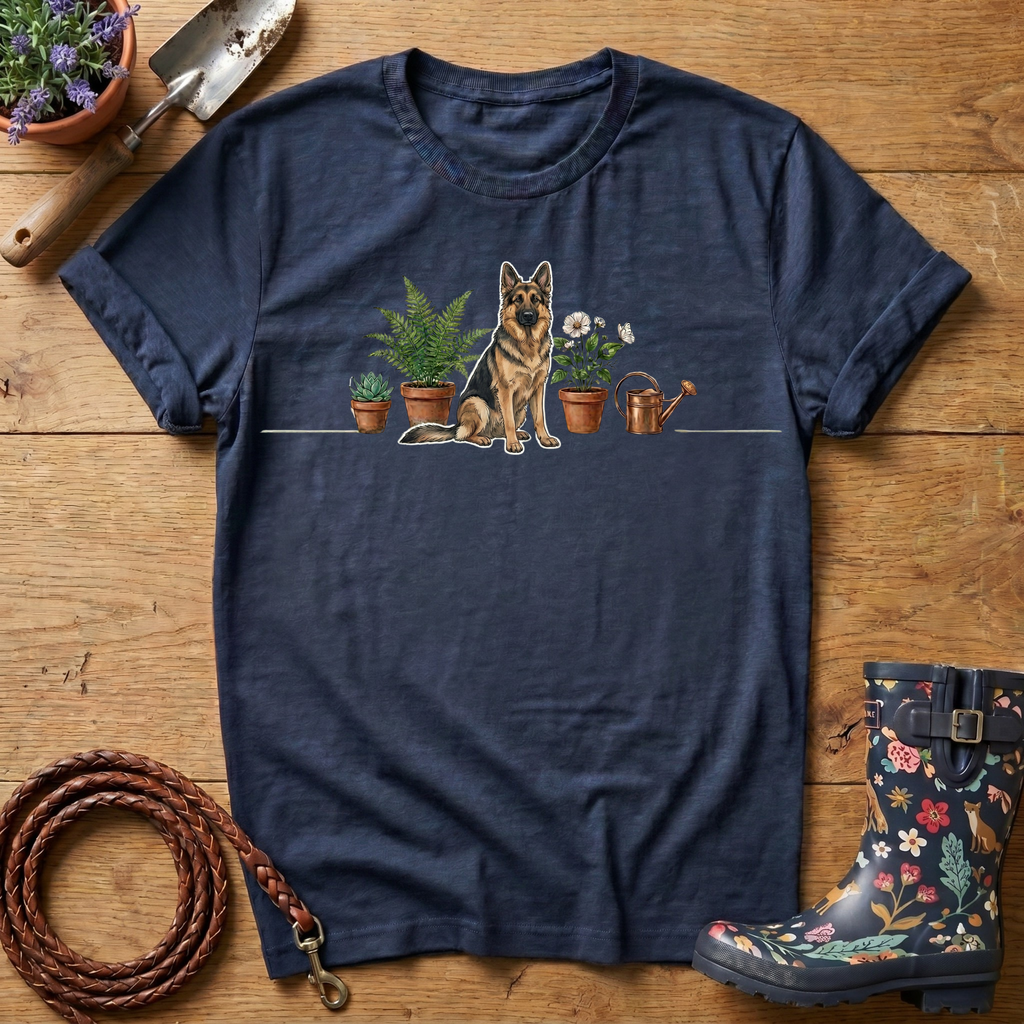 GSD Pot Plants & Watering can T-shirt