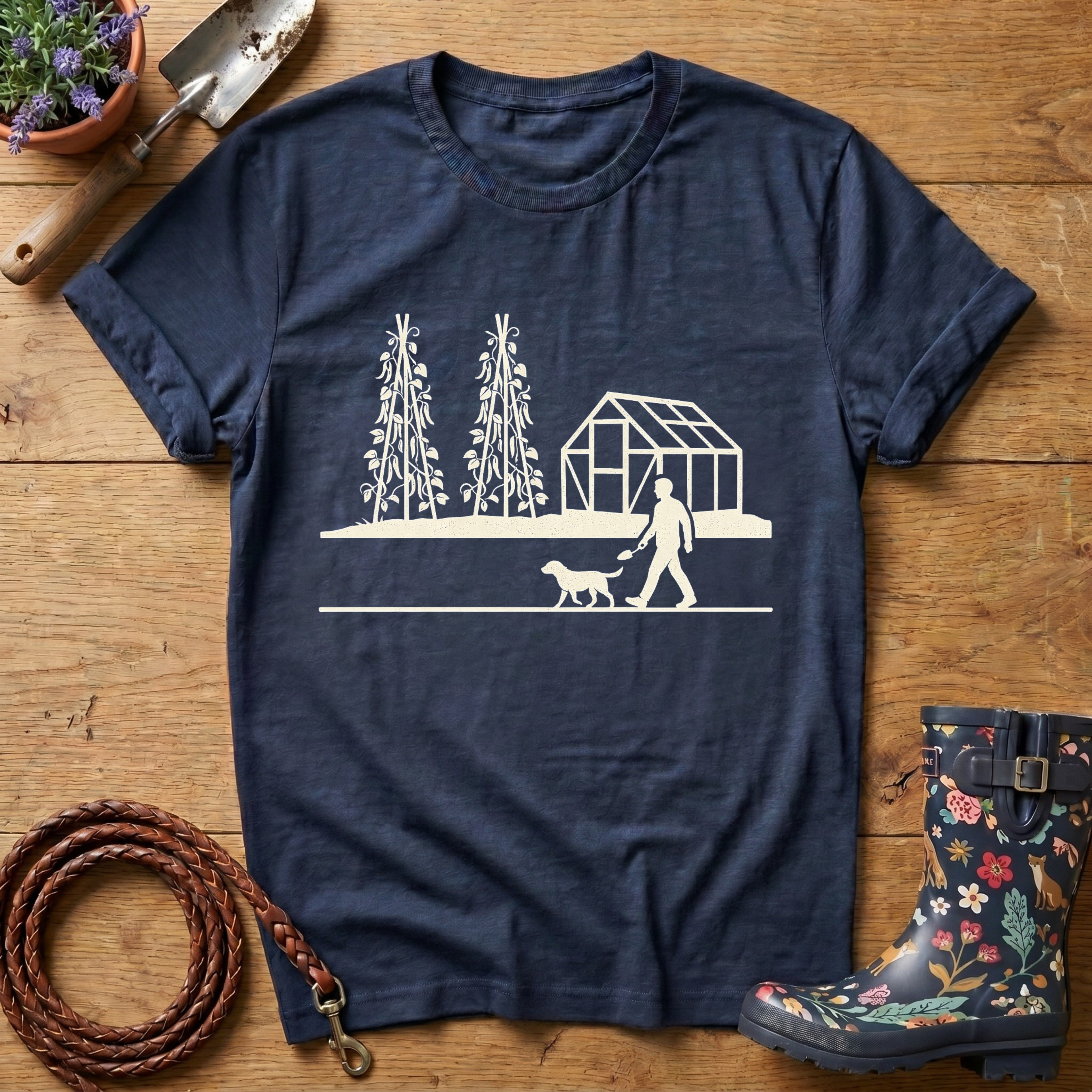 Walking to the greenhouse T-shirt