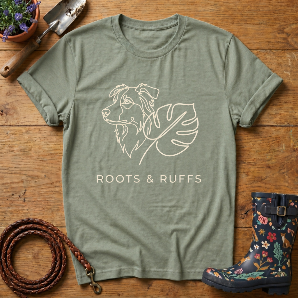 Boarder Collie Roots & Ruffs T-shirt