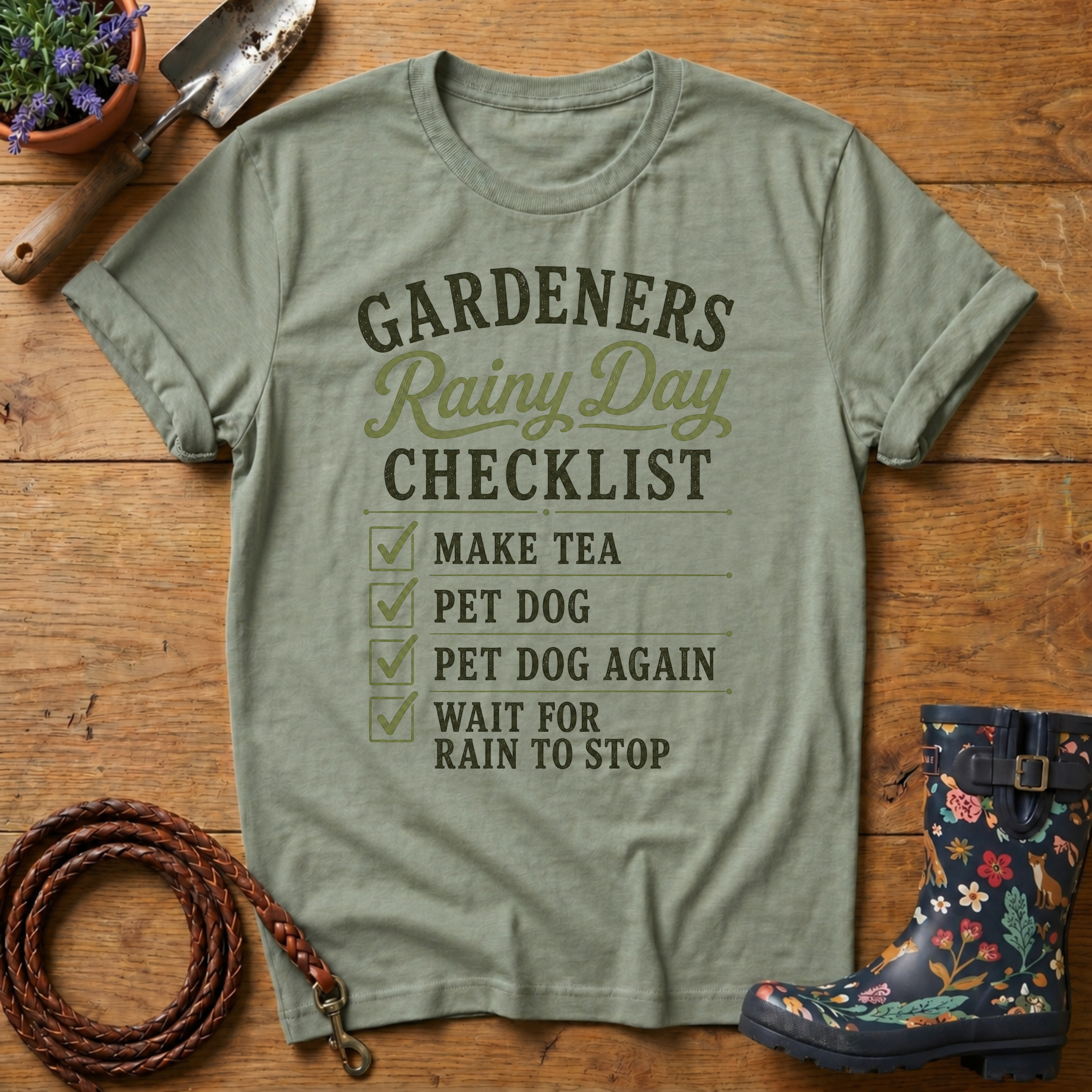 Rainy Day Checklist T-shirt
