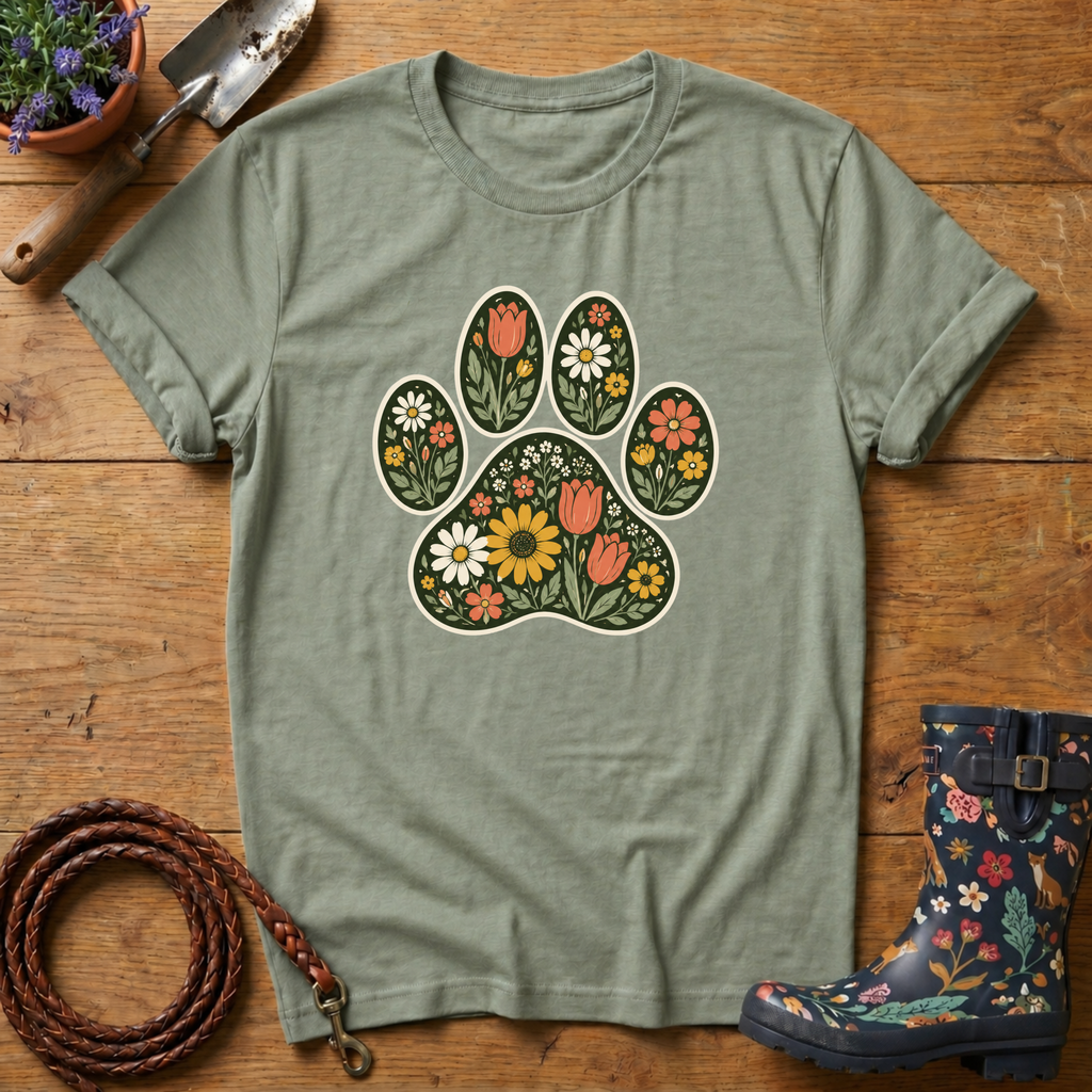Paw of Flowers T-shirt