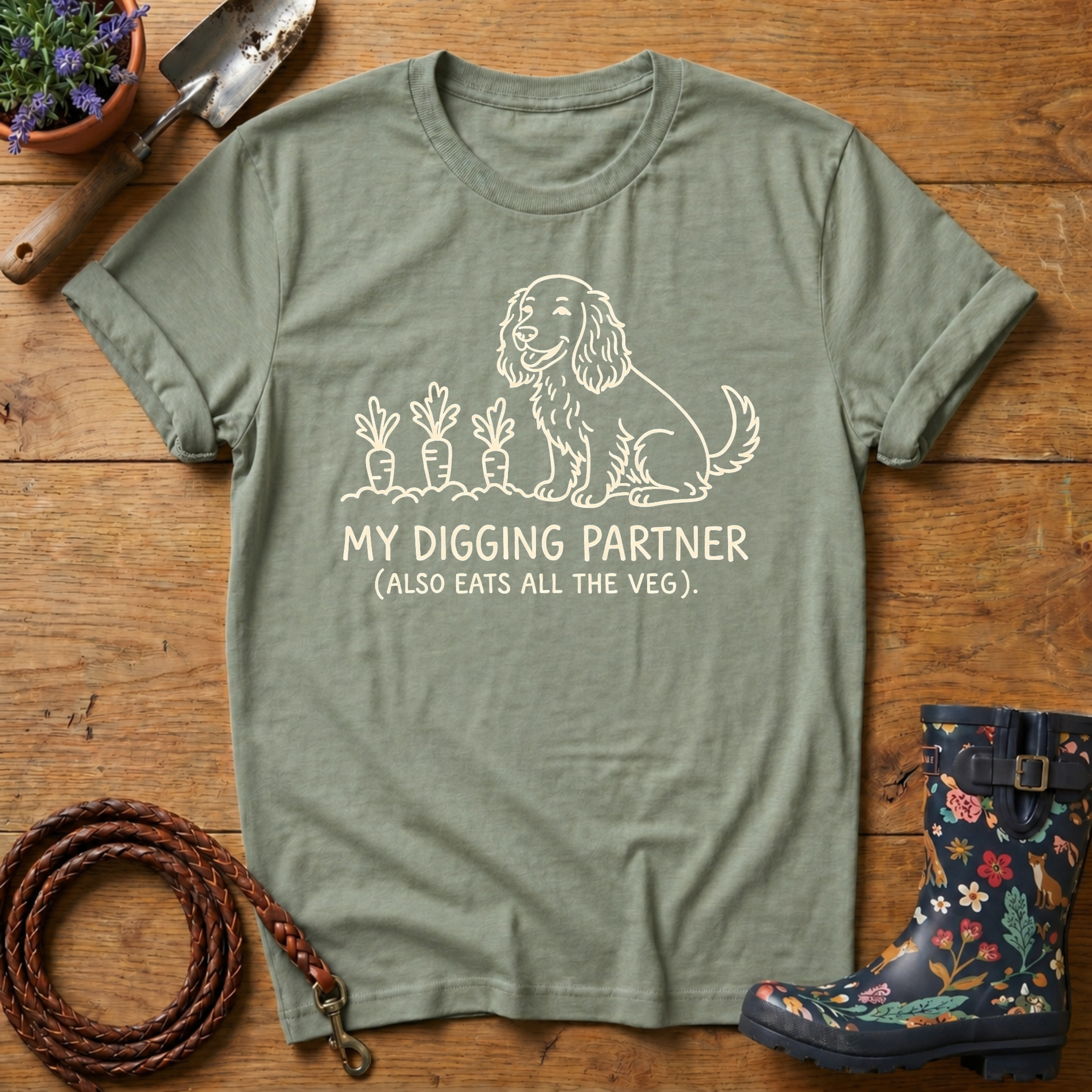 Spaniel 'Digging Partner' T-shirt