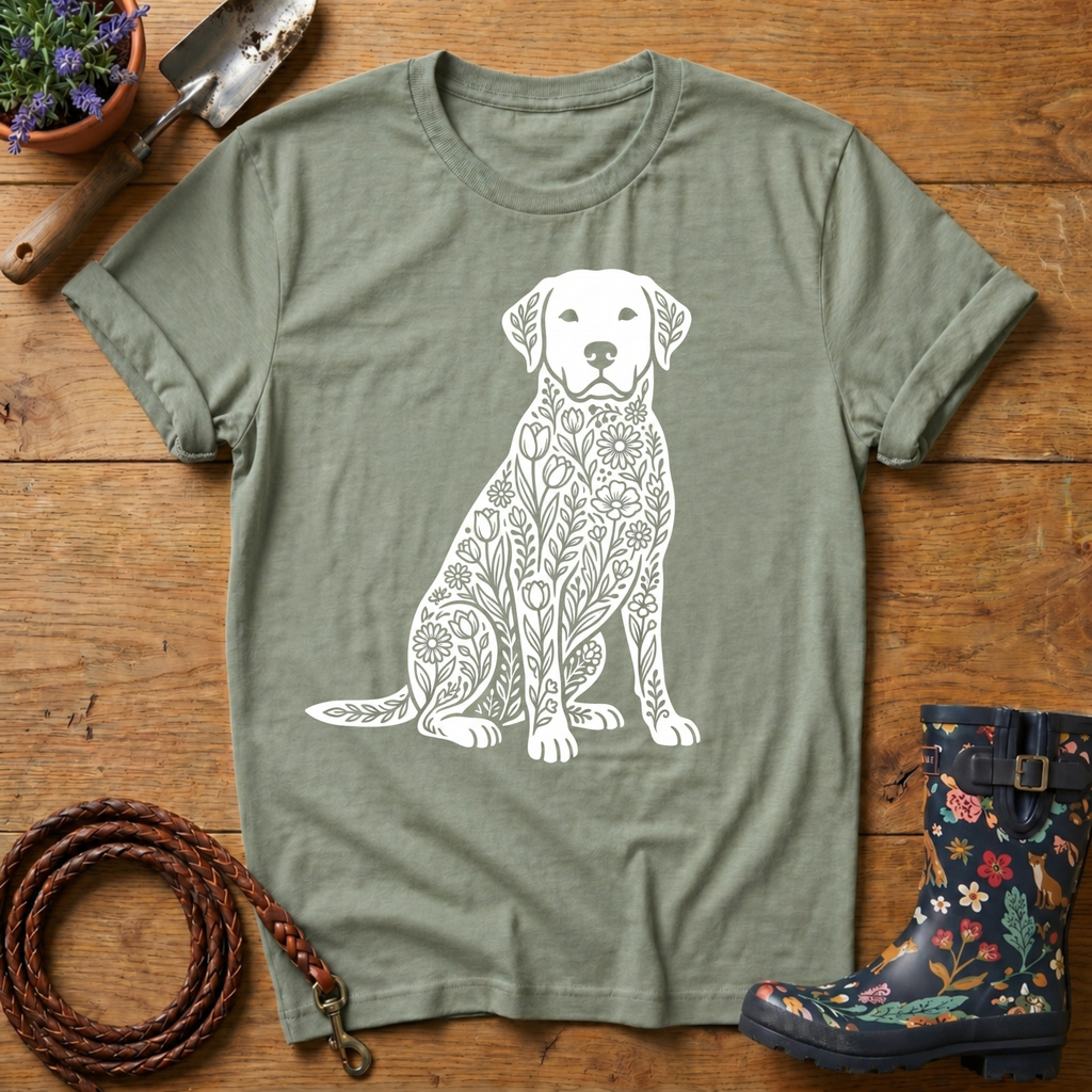 Labrador of Flowers T-shirt