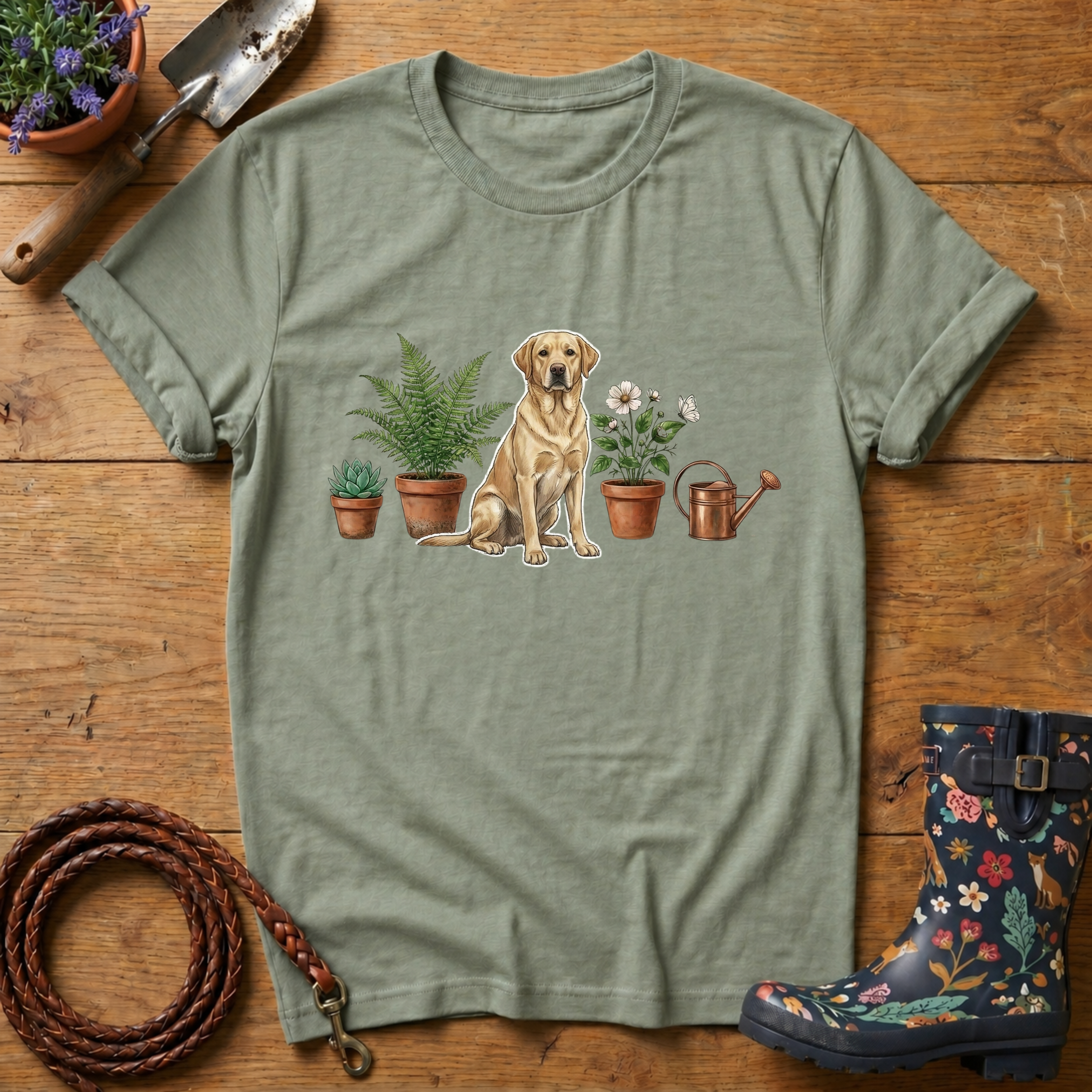 Labrador Pot Plants T-shirt