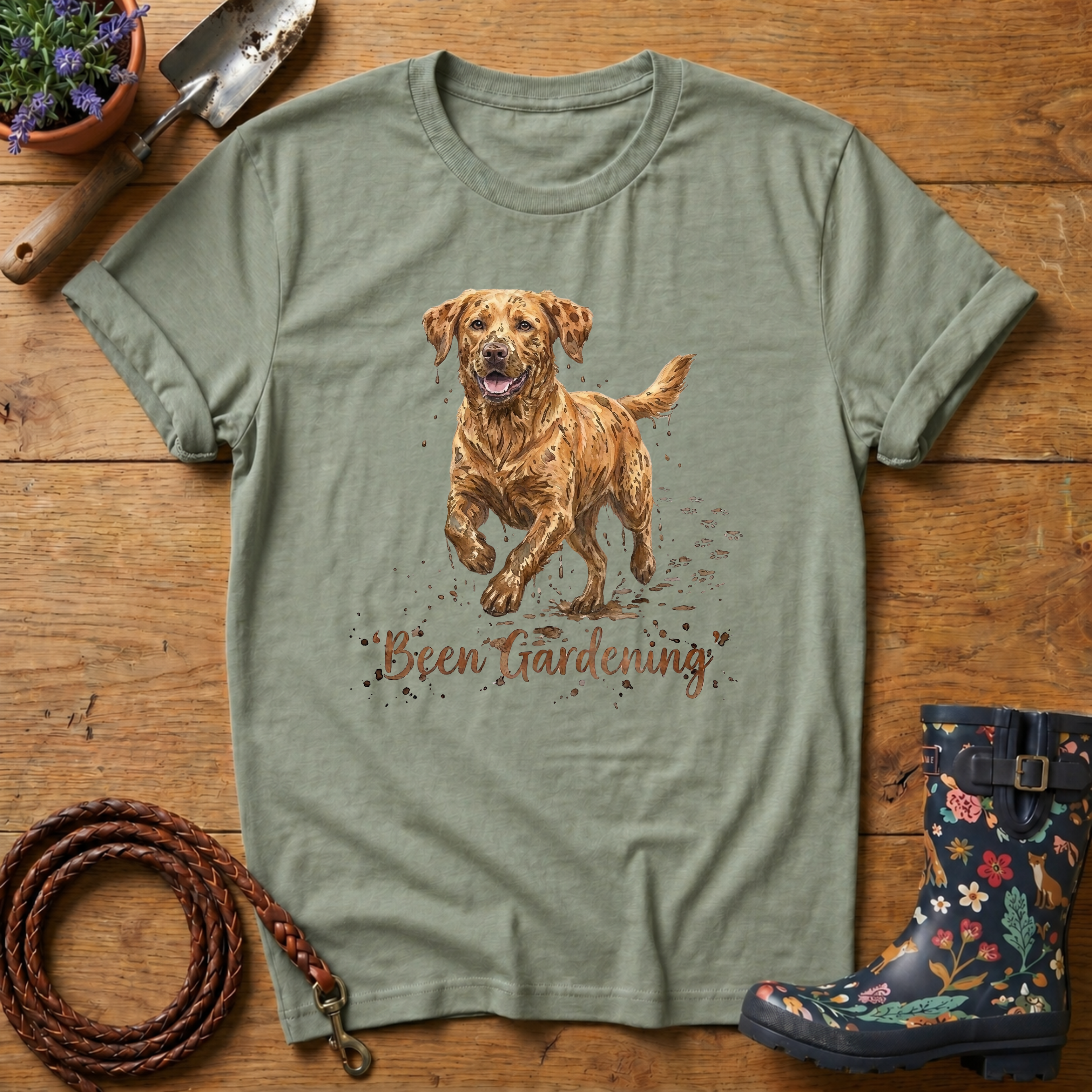 Golden Lab 'Been Gardening' T-shirt