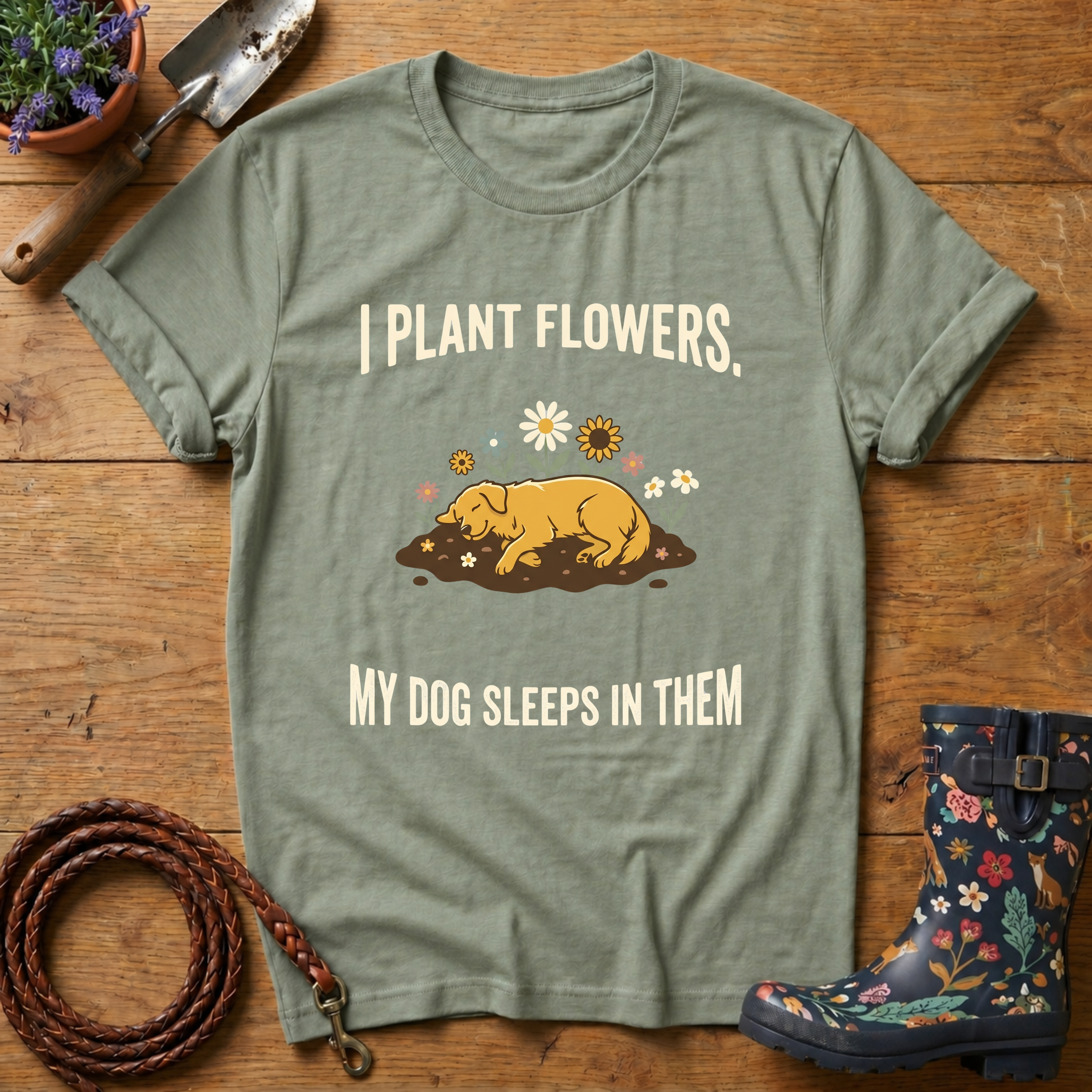 Sleeps In Flowers T-shirt
