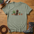 Spaniel Guarding Plants T-shirt